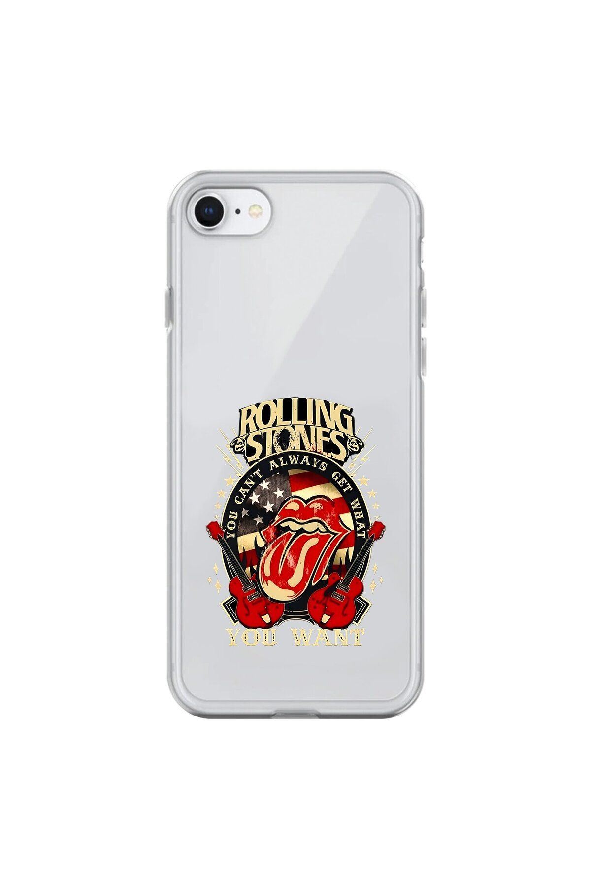 Dali Design iPhone 6 Uyumlu Şeffaf Kılıf Rolling Stones Tasarımlı