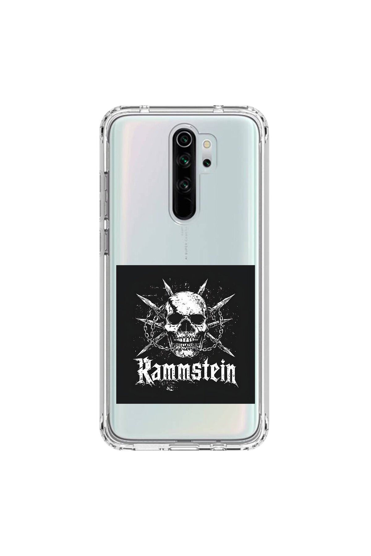 Dali Design Xiaomi Redmi Note 8 Pro Uyumlu Şeffaf Kılıf Rammstein Tasarımlı