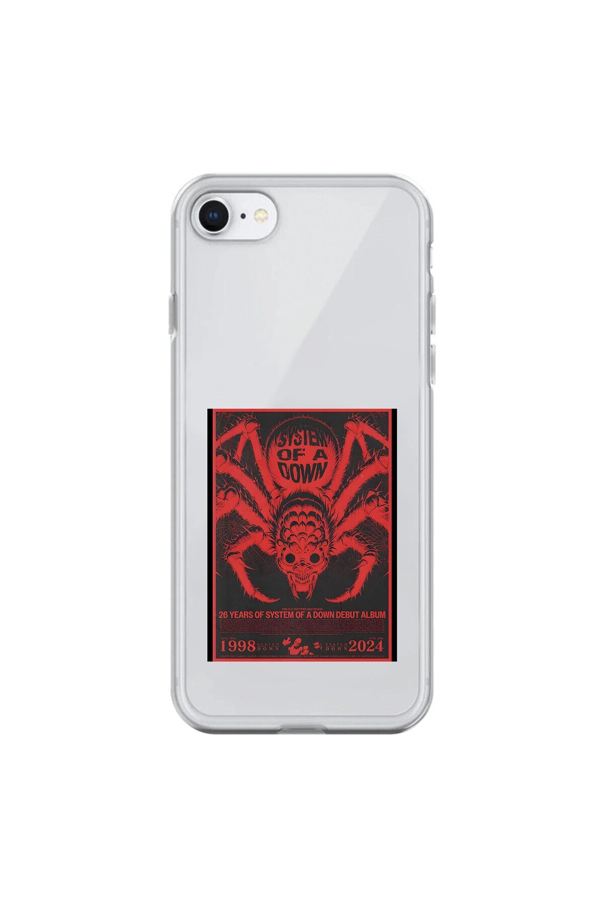 Dali Design iPhone 6 Uyumlu Şeffaf Kılıf System of A Down Tasarımlı