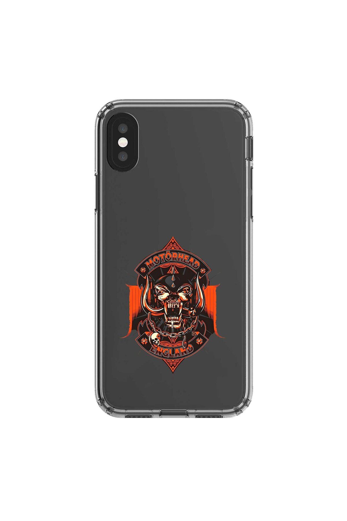 Dali Design iPhone X Uyumlu Şeffaf Kılıf Motörhead Tasarımlı