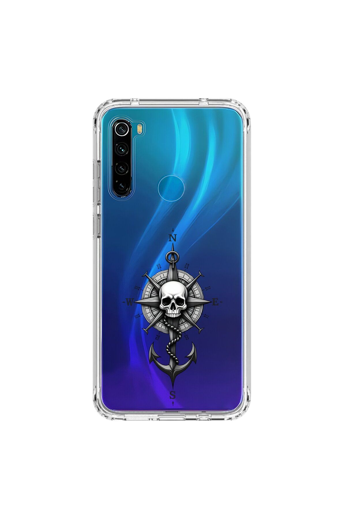 Dali Design Xiaomi Redmi Note 8 Uyumlu Şeffaf Kılıf Pirate 5 Tasarımlı