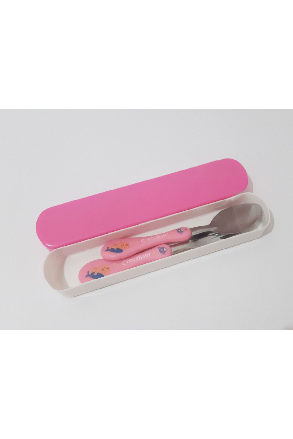 renkli çiçekler-Fork Spoon Cartoon Patterned Fork Spoon Set for Kids | 3