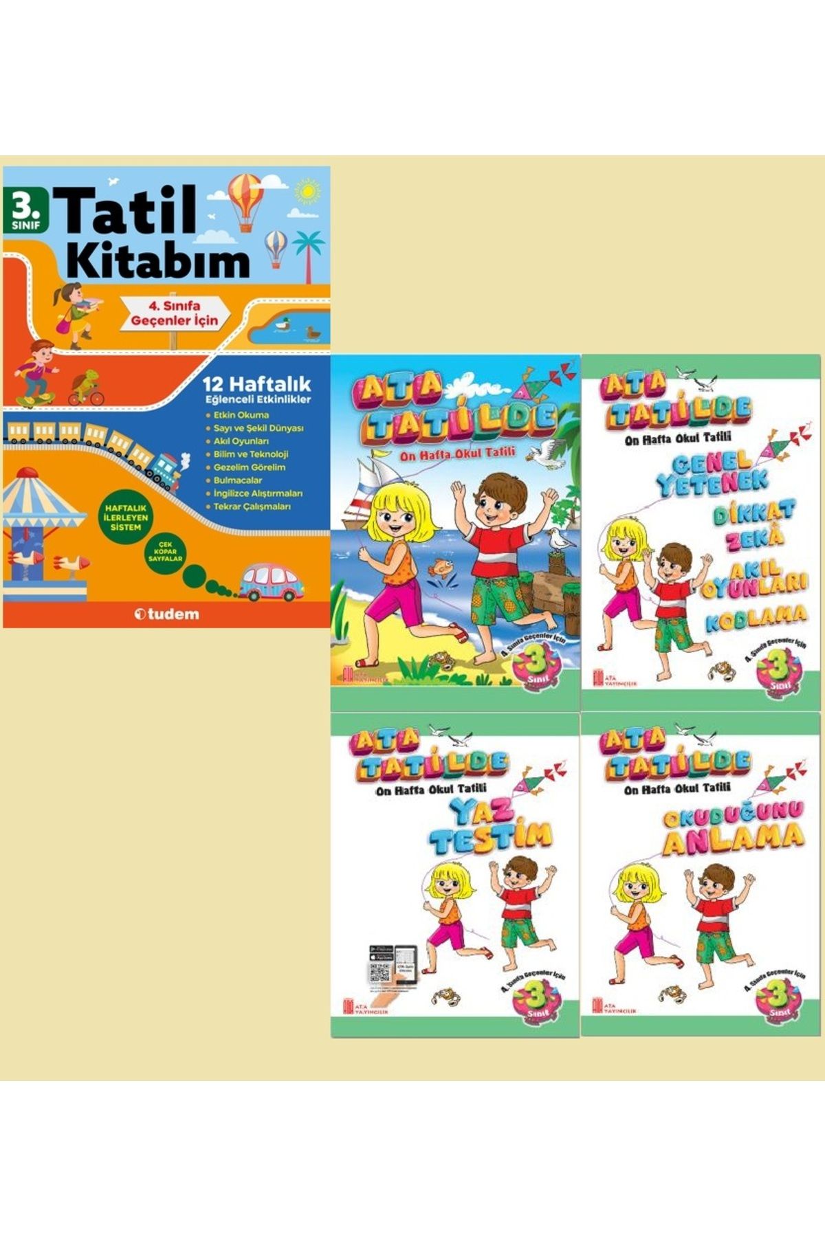 Tudem Yayınları 3. Sınıf Tudem Ata Yaz Tatil Seti 4.sınıfa Geçenler Için 5 Kitap