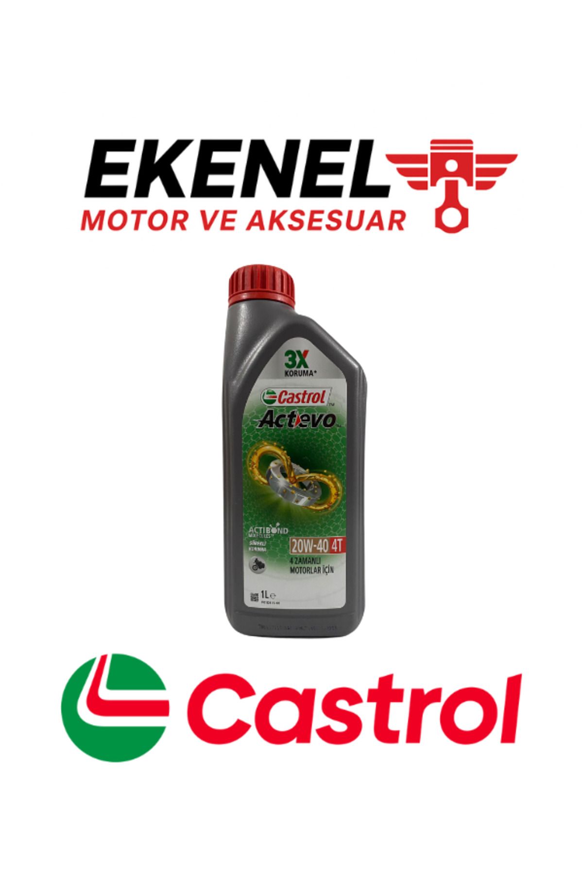 CASTROL Actevo 20W-40 4T Motosiklet Yağı 1 Litre | Sürekli Koruma Teknolojisi
