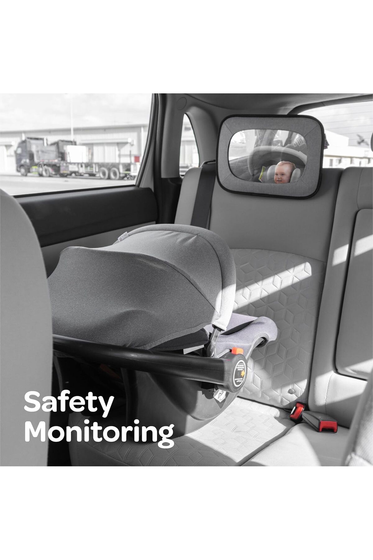 Moon-Baby Back Seat Mirror Maximum Visibility, Clear and Reflective, Wide Angle Convex, Un 3