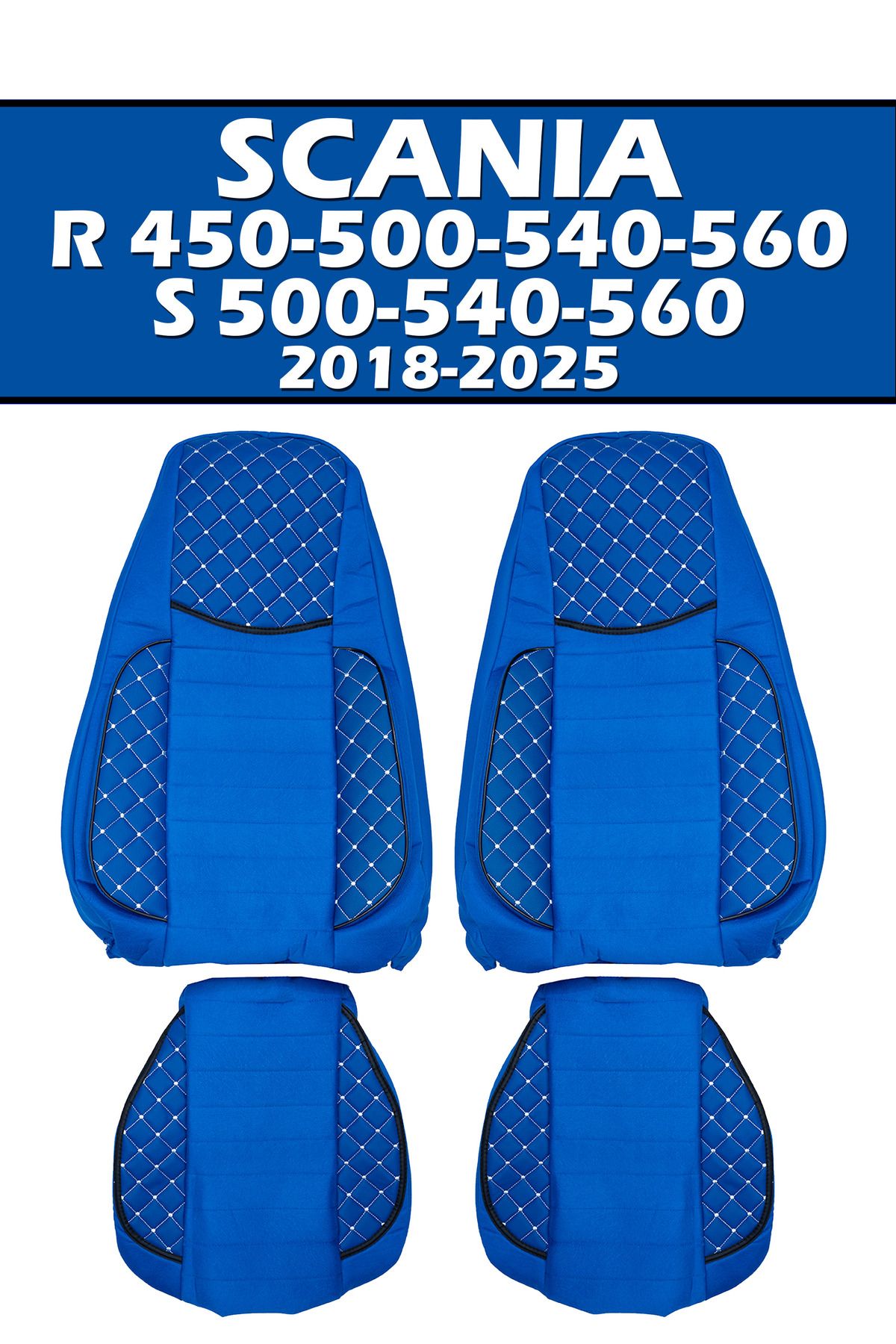 VIPTIRSHOP SCANIA R 450-500 / S 500-540 (2018-2025) DERİ SÜET ORTAPEDİK KOLTUK KILIFI