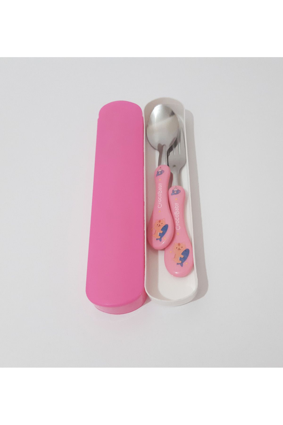 renkli çiçekler-Fork Spoon Cartoon Patterned Fork Spoon Set for Kids | 4