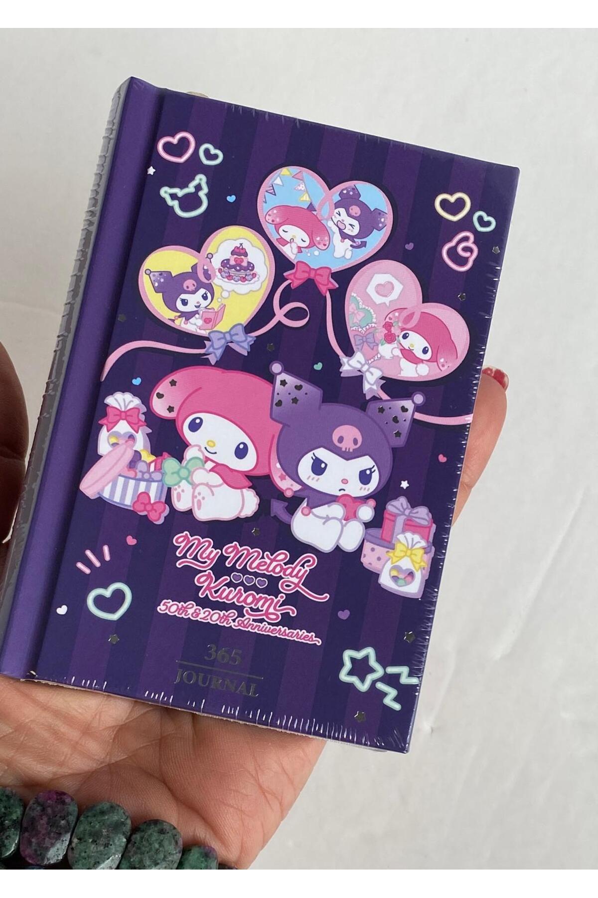 victoria journal-Victori's Journals Vj Kuromi-My Melodi Licensed 365 Days 368 Sheets A7 Size Silver Foil Edge 5