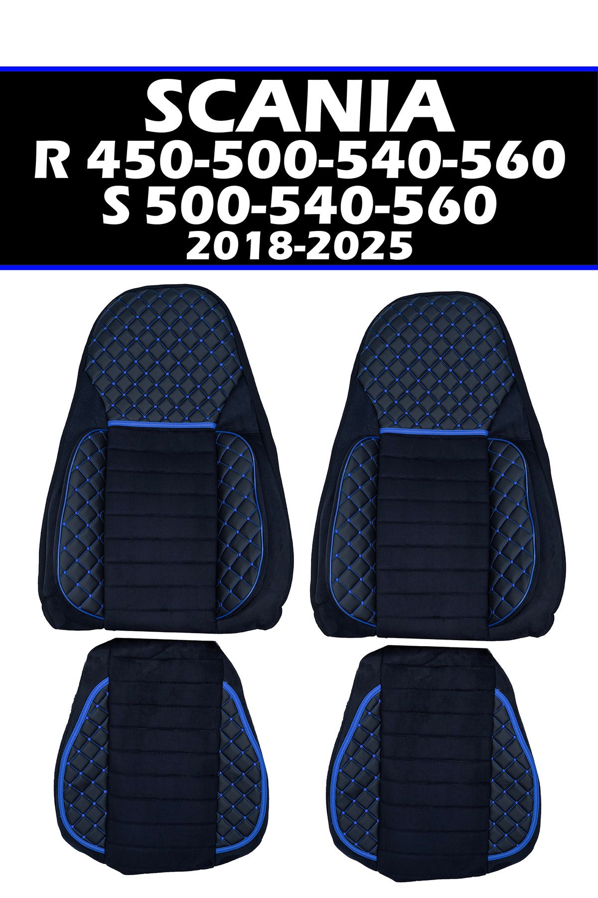 VIPTIRSHOP SCANIA R 450-500 / S 500-540 (2018-2025) DERİ SÜET ORTAPEDİK KOLTUK KILIFI