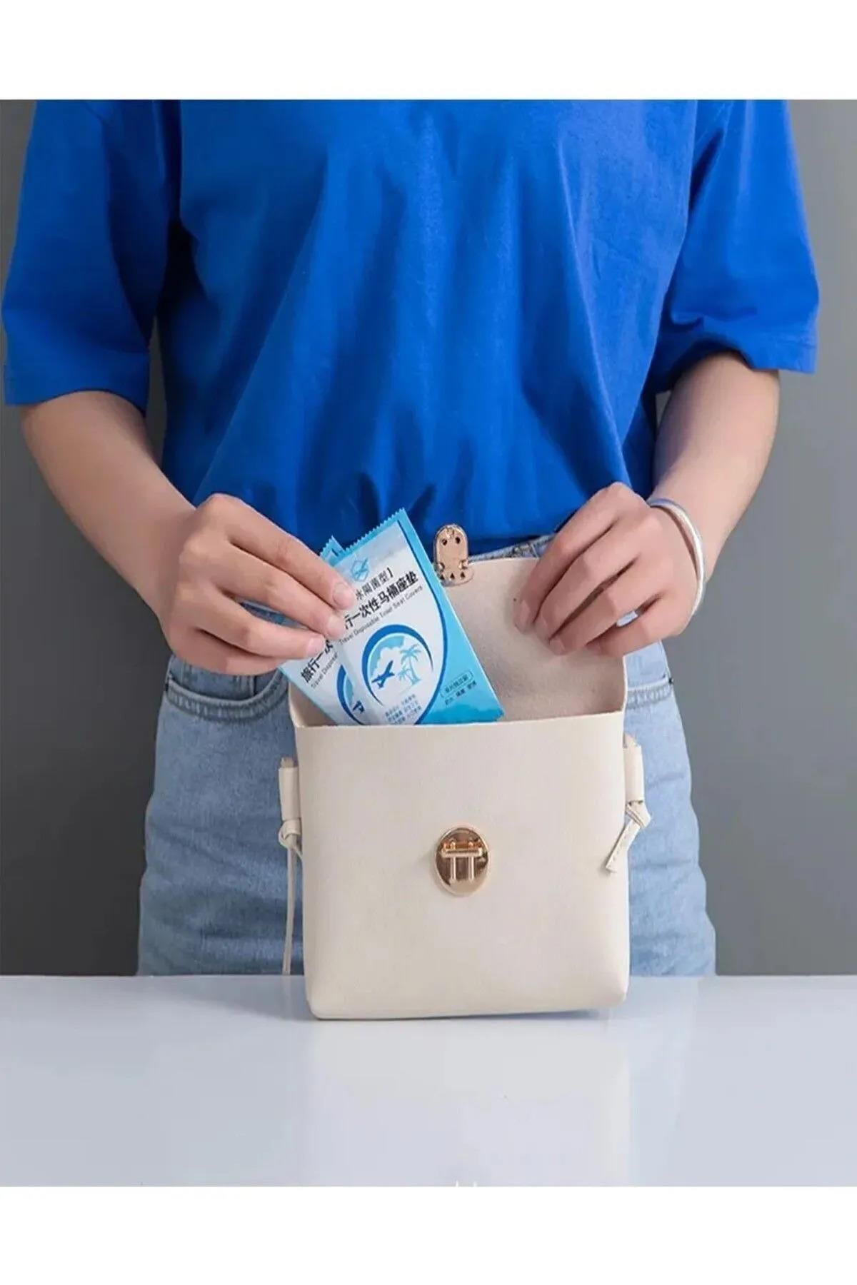 sanal trend 50 Adet Tek Kullanımlık Klozet Kapağı Kullan At Şeffaf Klozet Kapağı Kılıfı