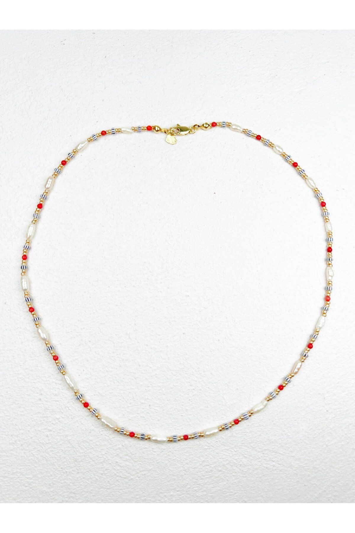 Roze & More İnci ve Mercan Minimal Kolye