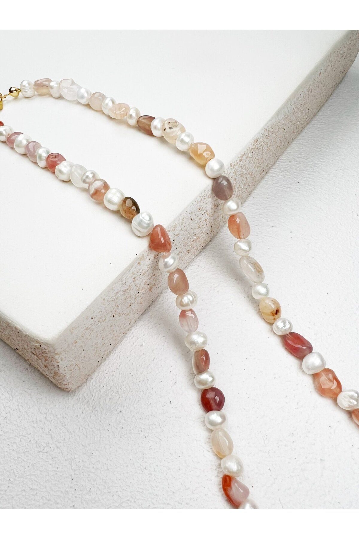 Roze & More Akik・İnci Kolye