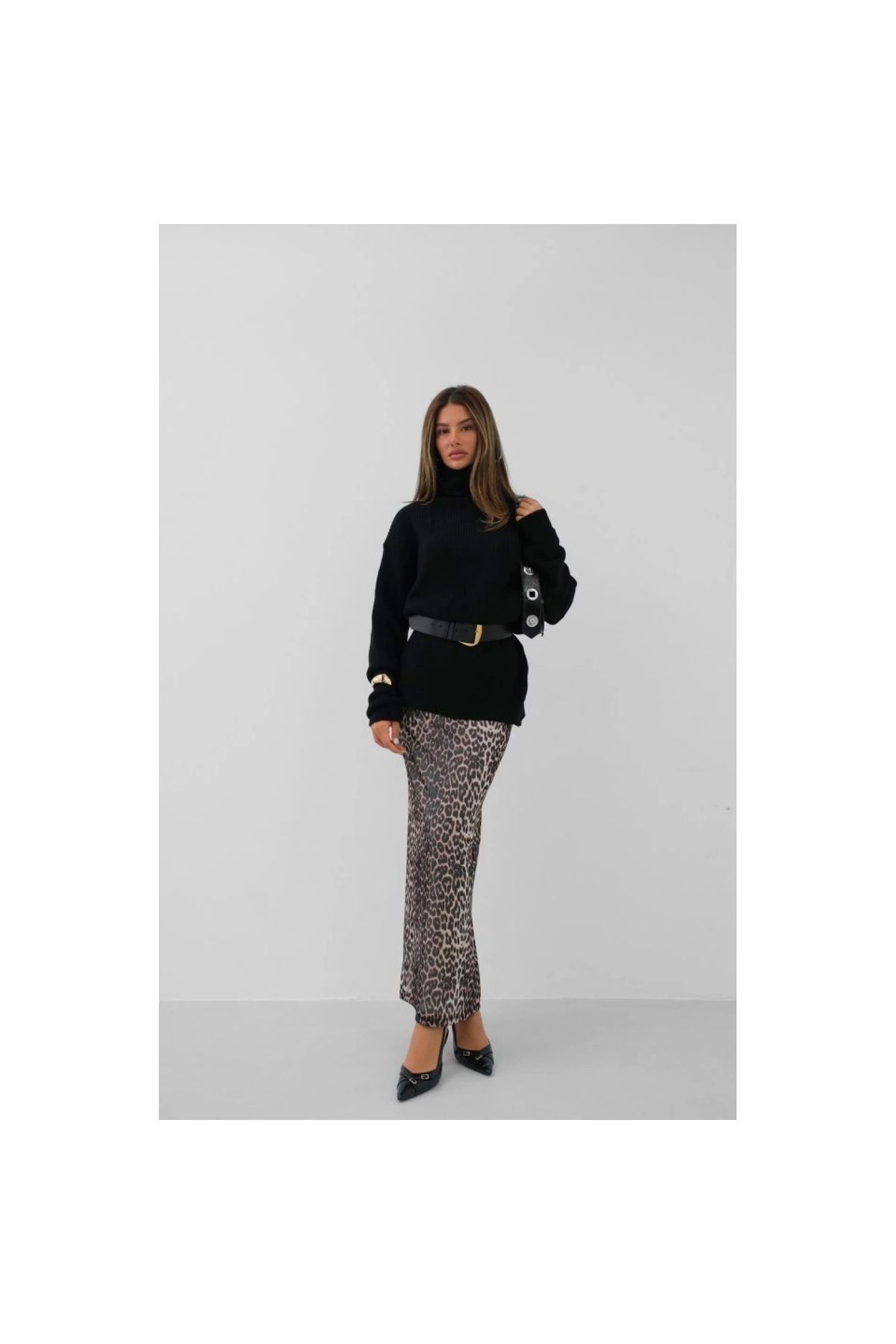 Marsilyan Oversize Balıkçı Yaka Triko Tunik