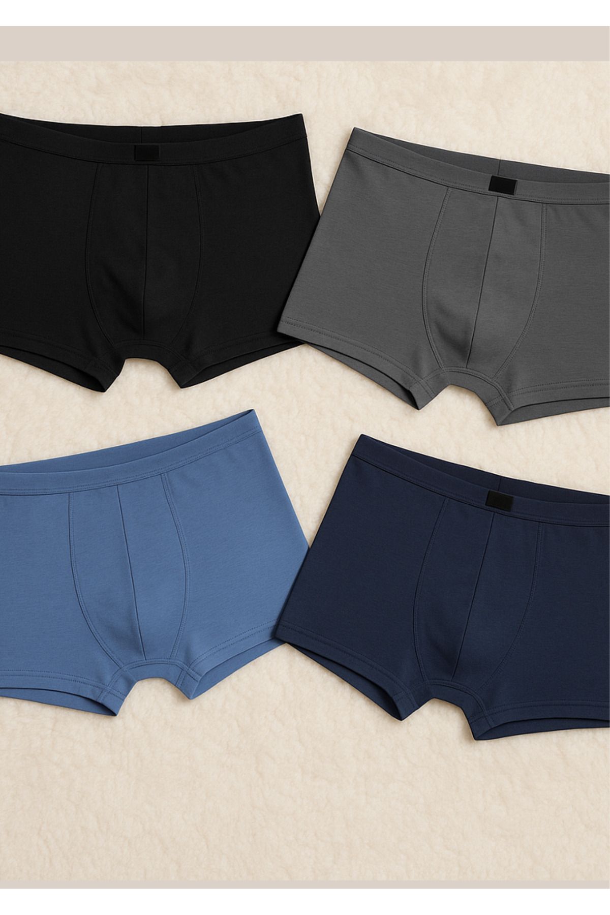 Loule Erkek İç Giyim Pamuk & Modal İnce Bel 4 Adet Çok Renkli Boxer Set LL.IL16.KE034.001