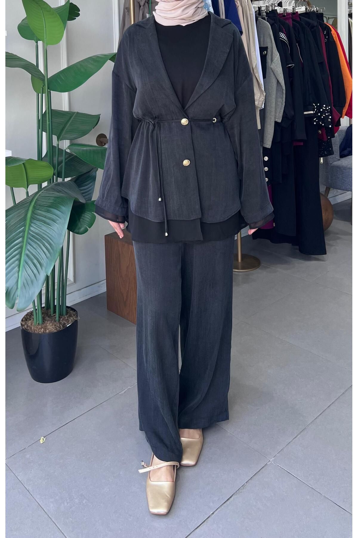 Ghisa TÜL DETAYLI BLAZER TAKIM