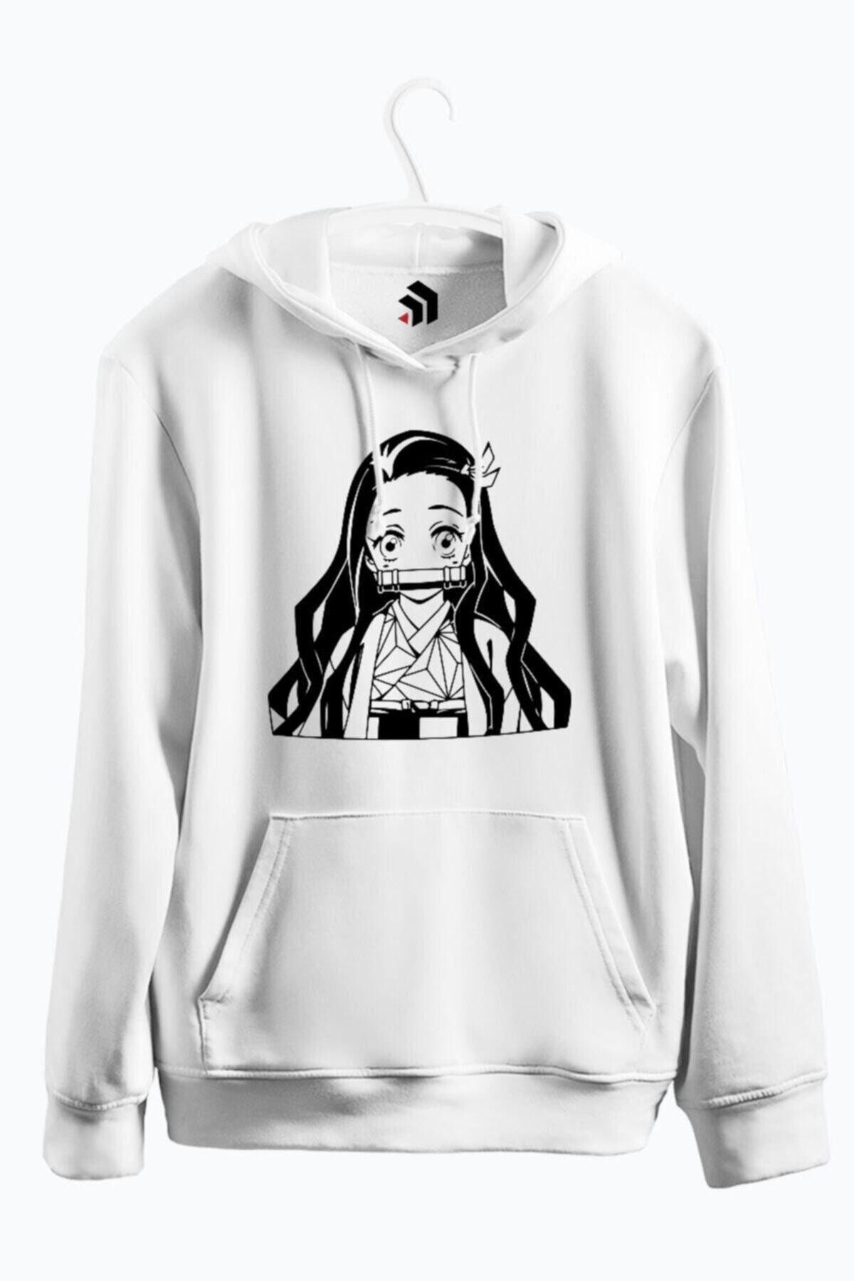 karikatürstore Nezuko Anime Baskılı Kapşonlu Unisex Sweatshirt