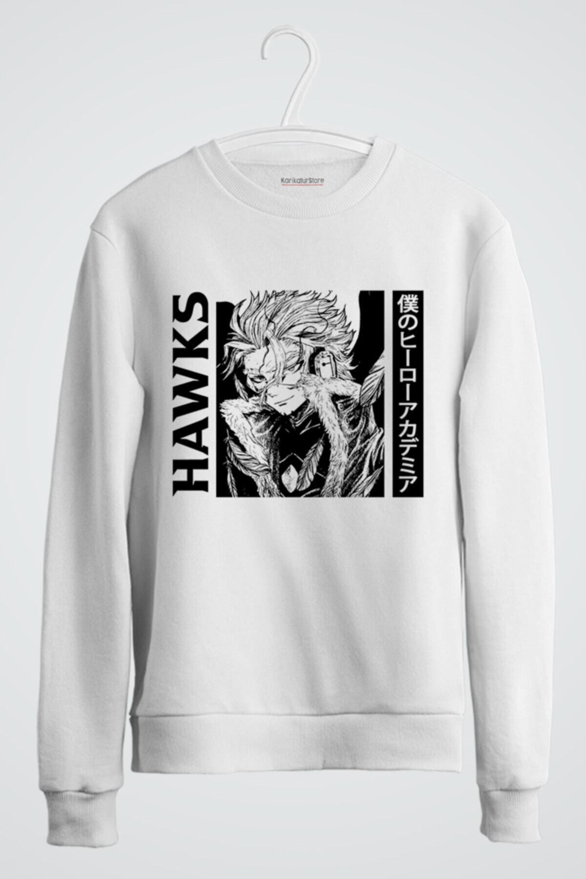 karikatürstore Hawks Keigo Takami My Hero Academia Baskılı Anime Sweatshirt