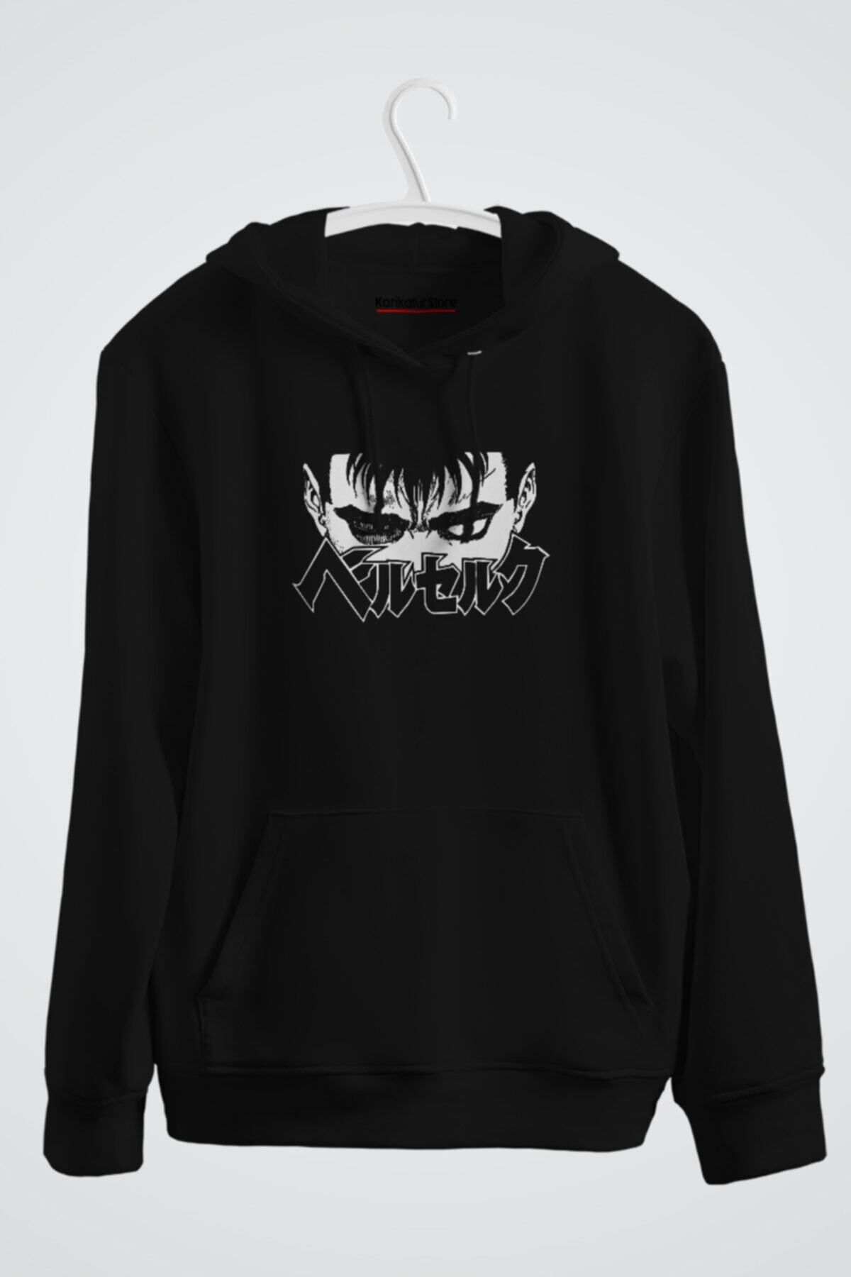 karikatürstore Berserk Baskılı Kapşonlu Sweat