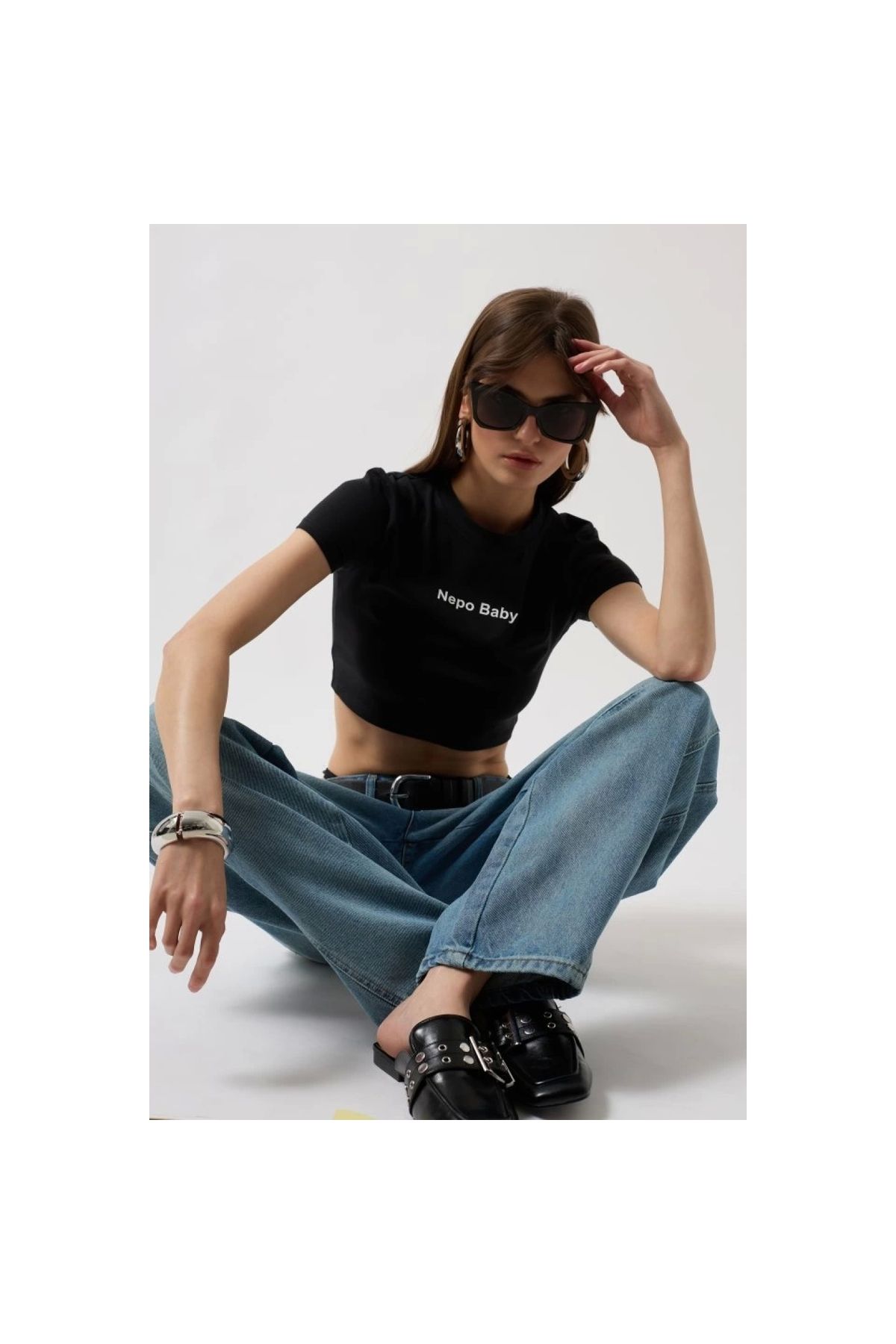 Marsilyan - Nepo Baskılı Crop TShirt