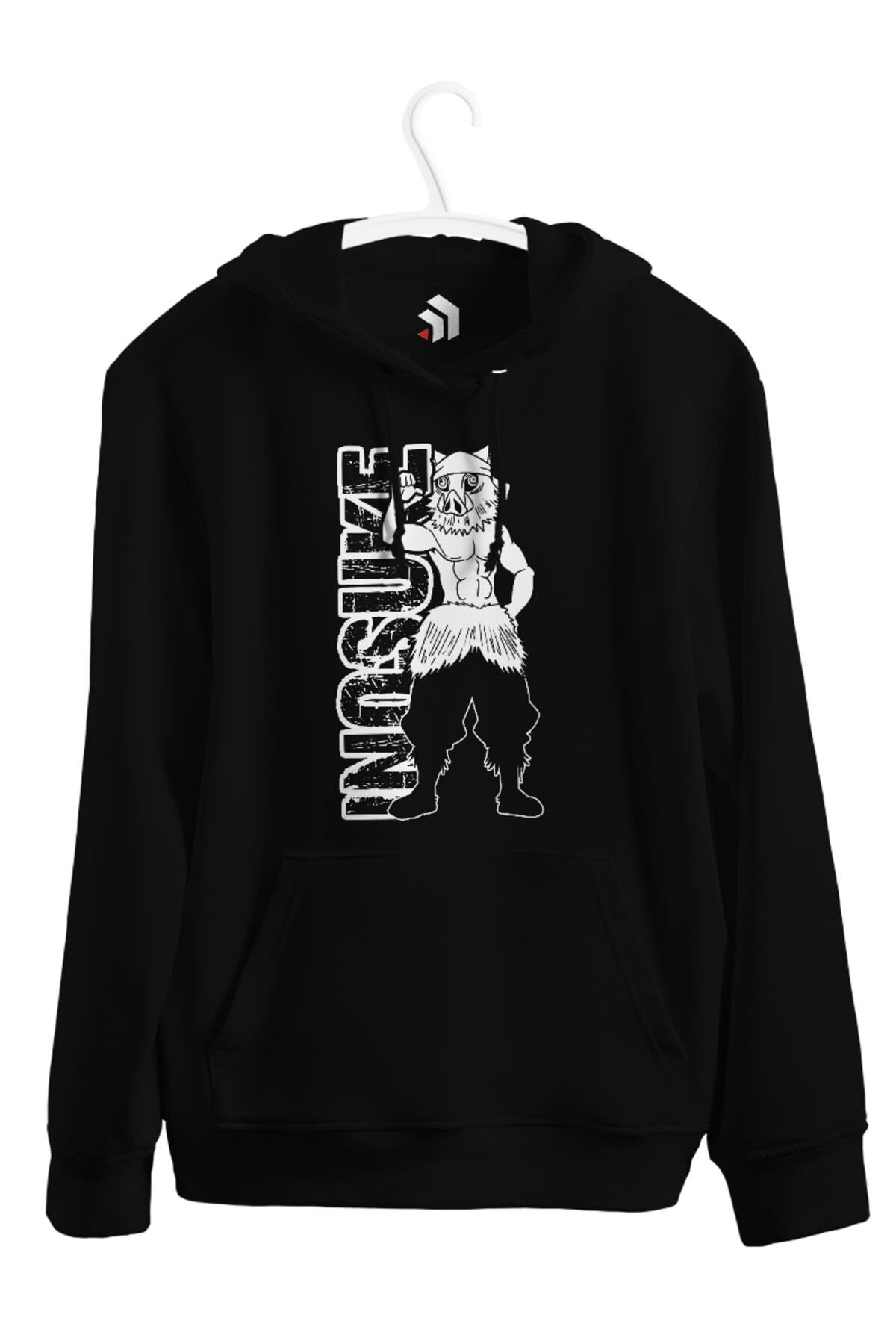 karikatürstore Kimetsu No Yaiba Anime Baskılı Unisex Kapşonlu