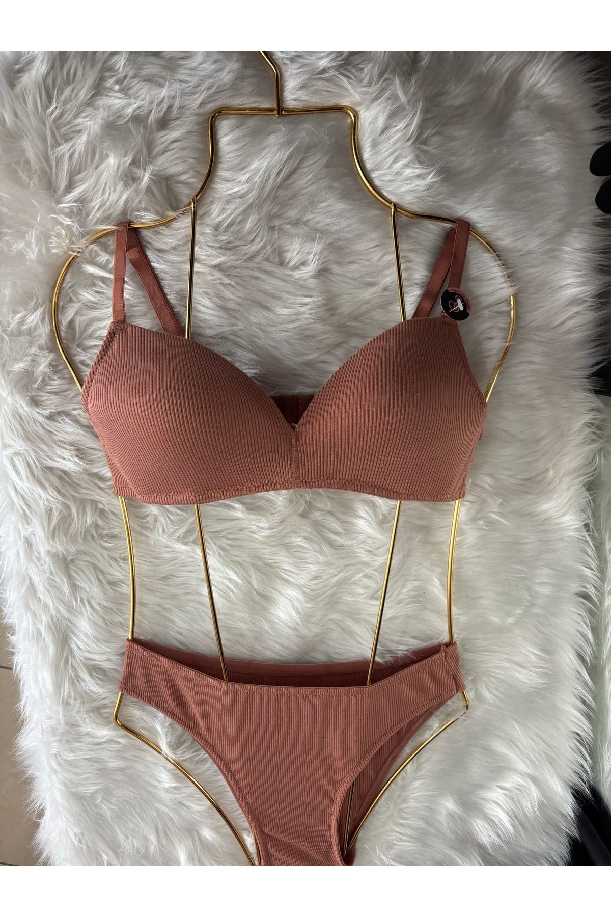 strabellaclothes Kadın Bralet Takıkım - Ribana Kumas, şık Ve Rahat Sütyen takımı