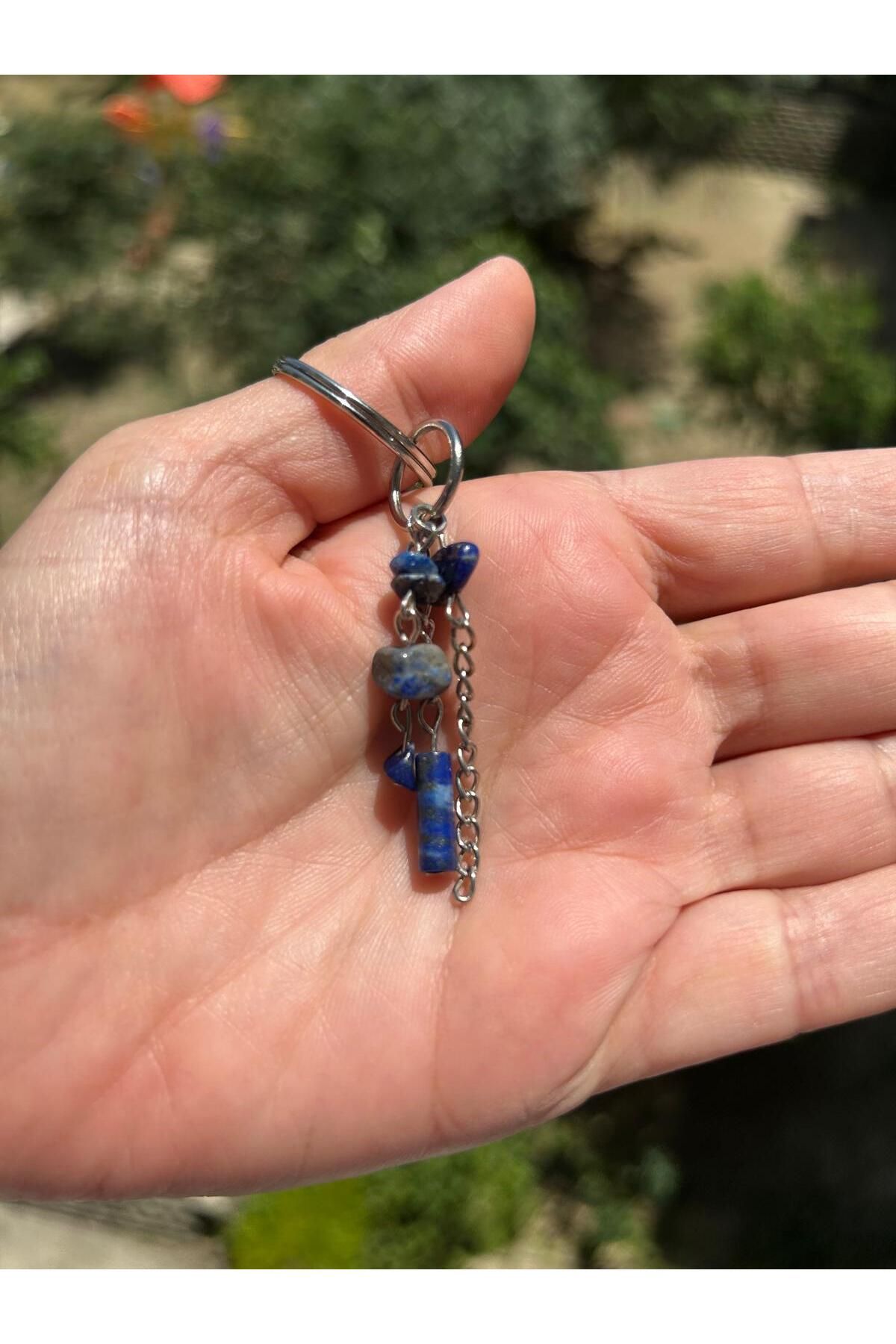 suzannaartdesign LAPİS LAZULİ DOĞAL TAŞ ANAHTARLIK