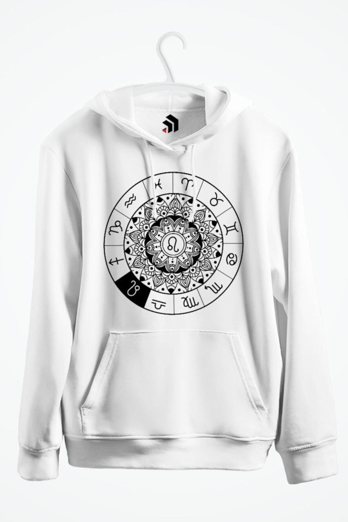 karikatürstore Leo - Aslan Burcu Baskılı Kapşonlu Sweatshirt