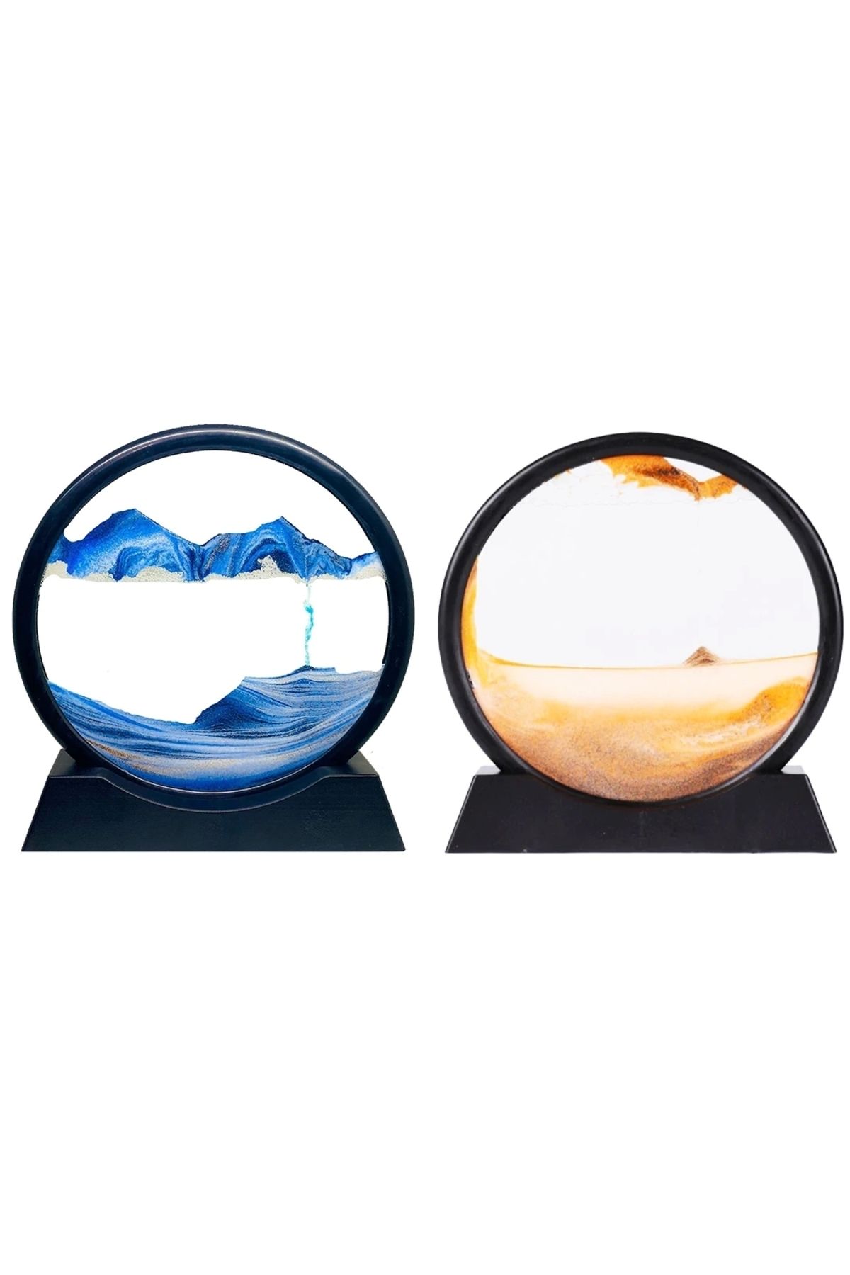 shopwave ASTRONOT KÜÇÜK - 7 inç SULU CAM KUM SAATİ AYNA MODELİ (5047)