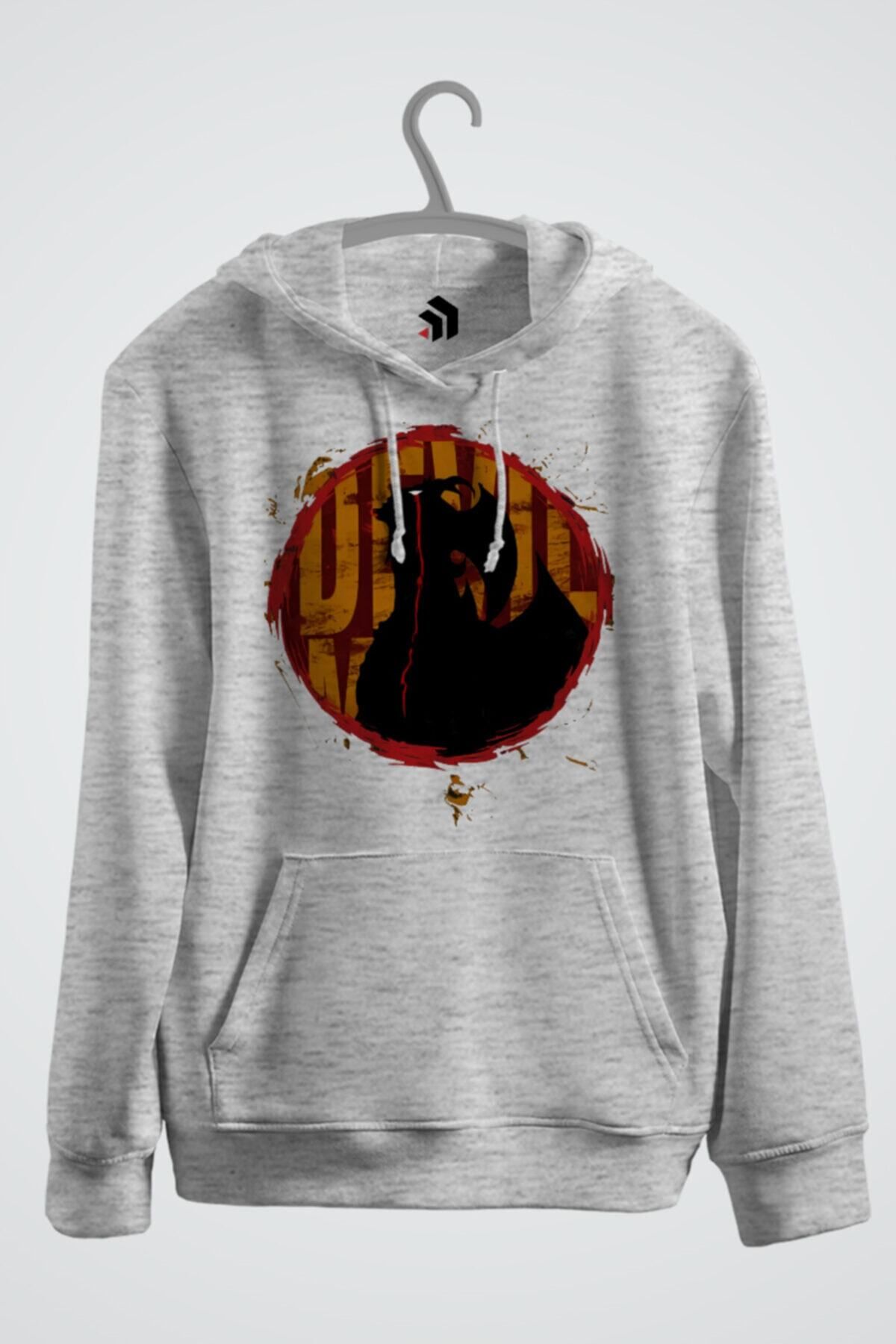 karikatürstore Devilman Crying Devil Baskılı Kapşonlu Sweatshirt