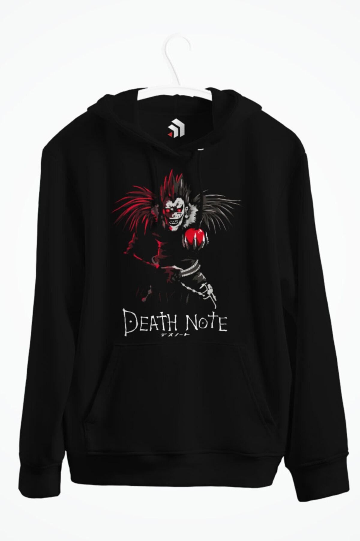 karikatürstore Shinigami - Deathnote Anime Baskılı Kapşonlu Sweatshirt