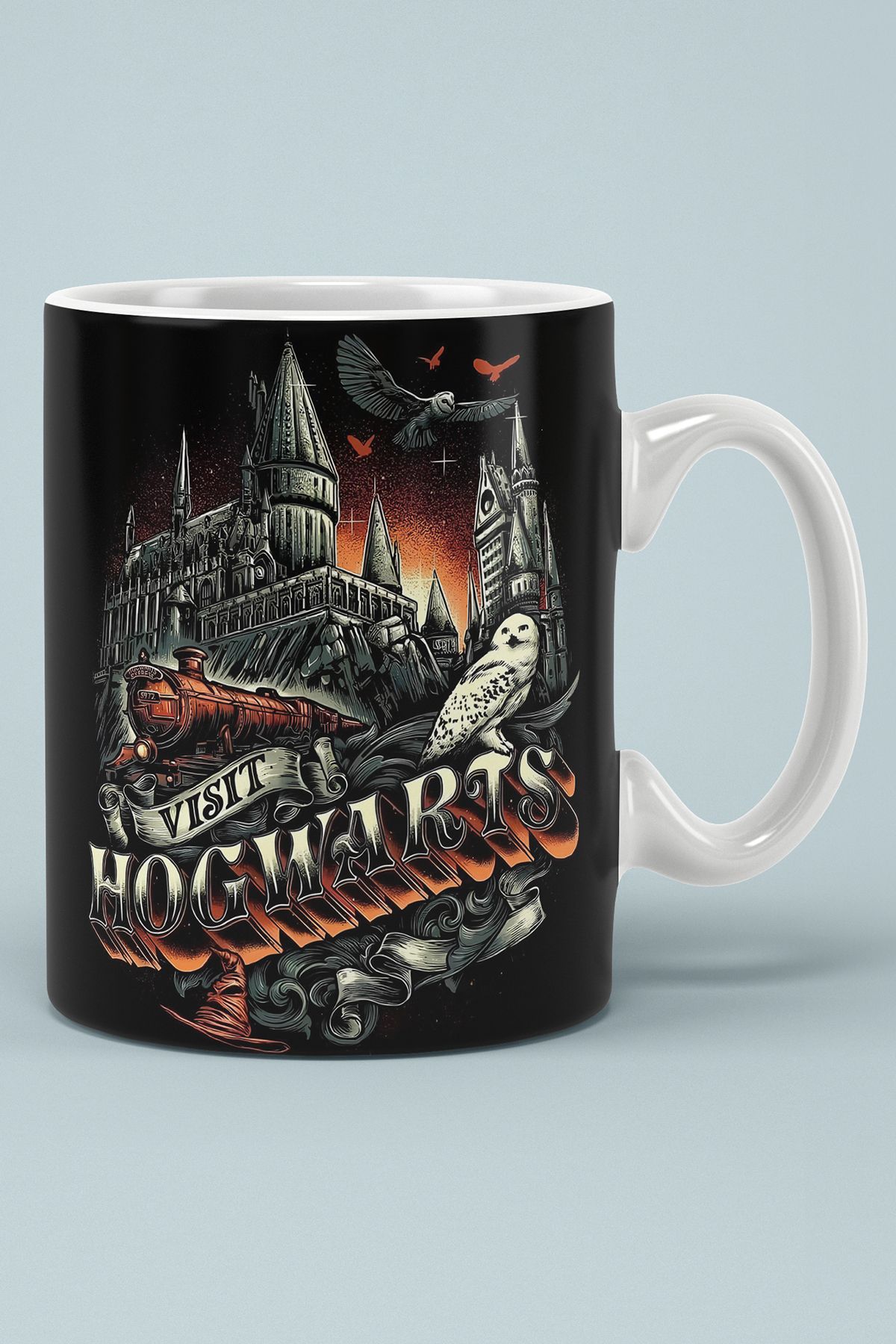 BİBANAPROMOSYON Harry Potter Visit Hogwarts Baskılı Kupa Bardak