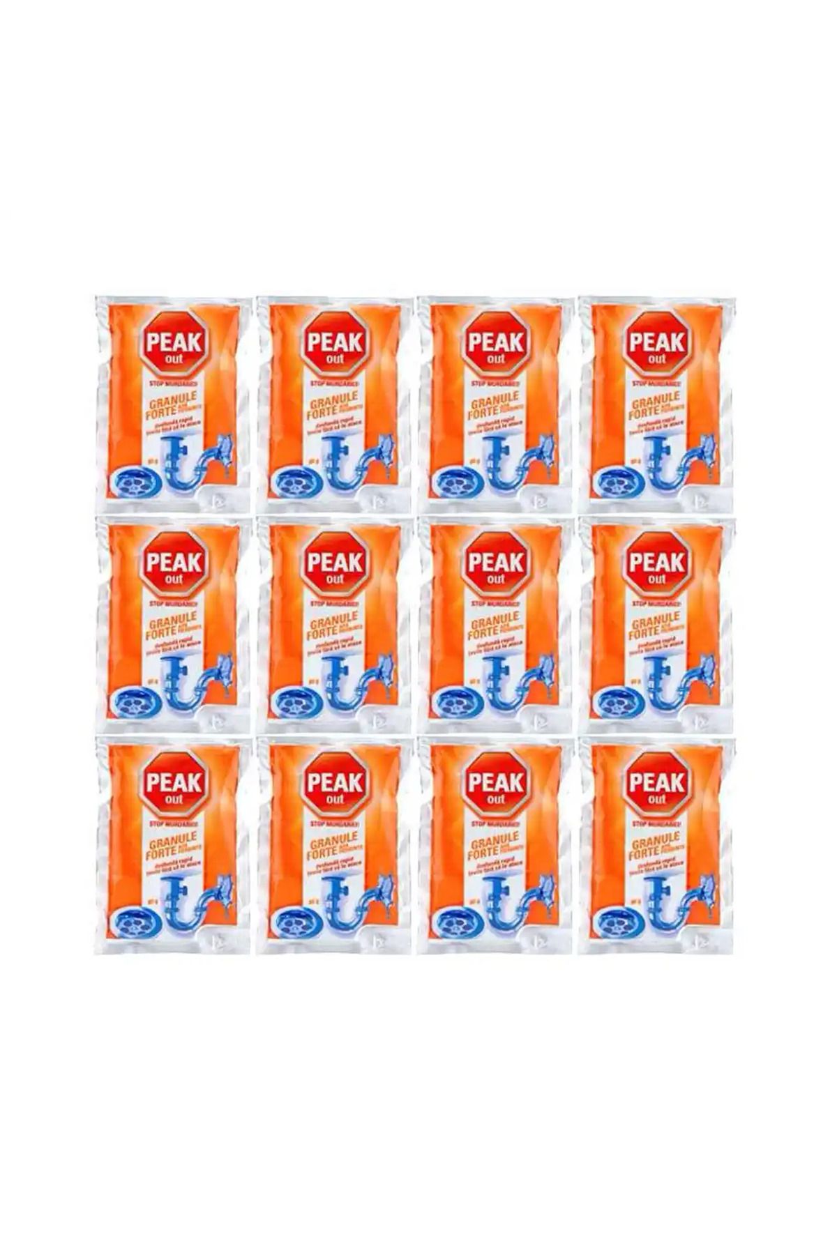 Eureka Pachet 12 X Granule Forte Peak Out Apa Fierbinte, 80g - One Size