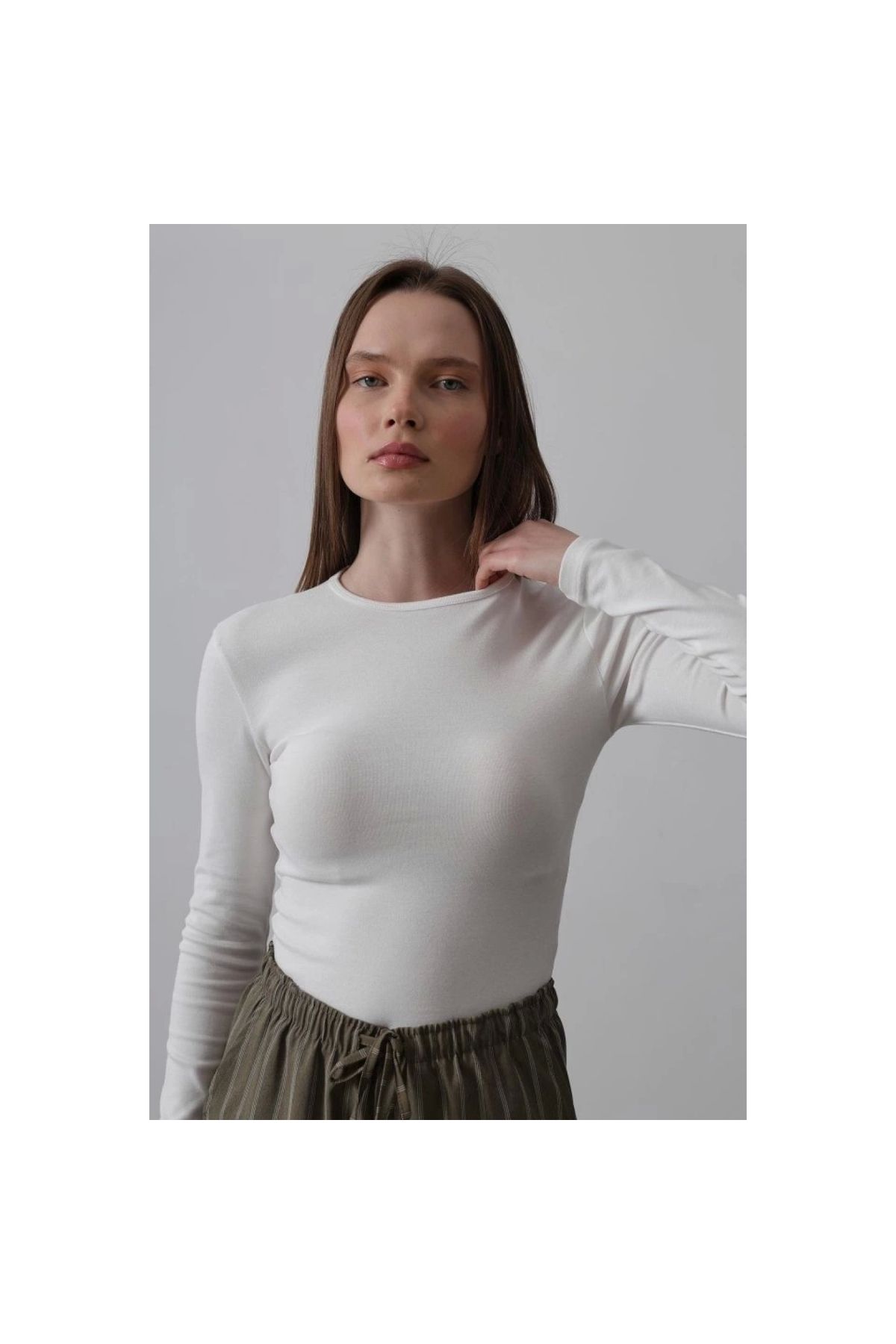 Marsilyan - Uzun Kol Crop Top
