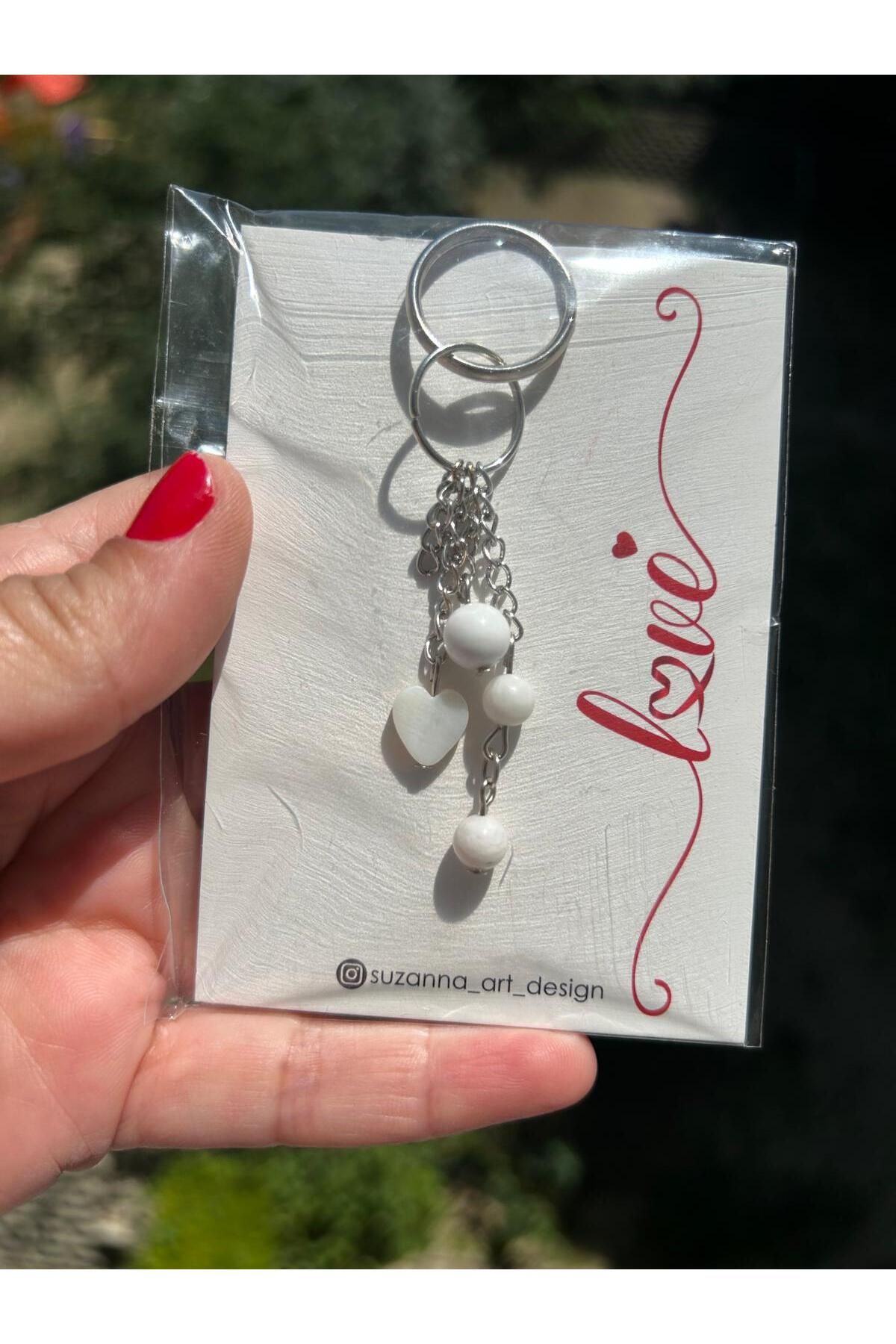 suzannaartdesign TAŞI DOĞALTAŞ ANAHTARLIK