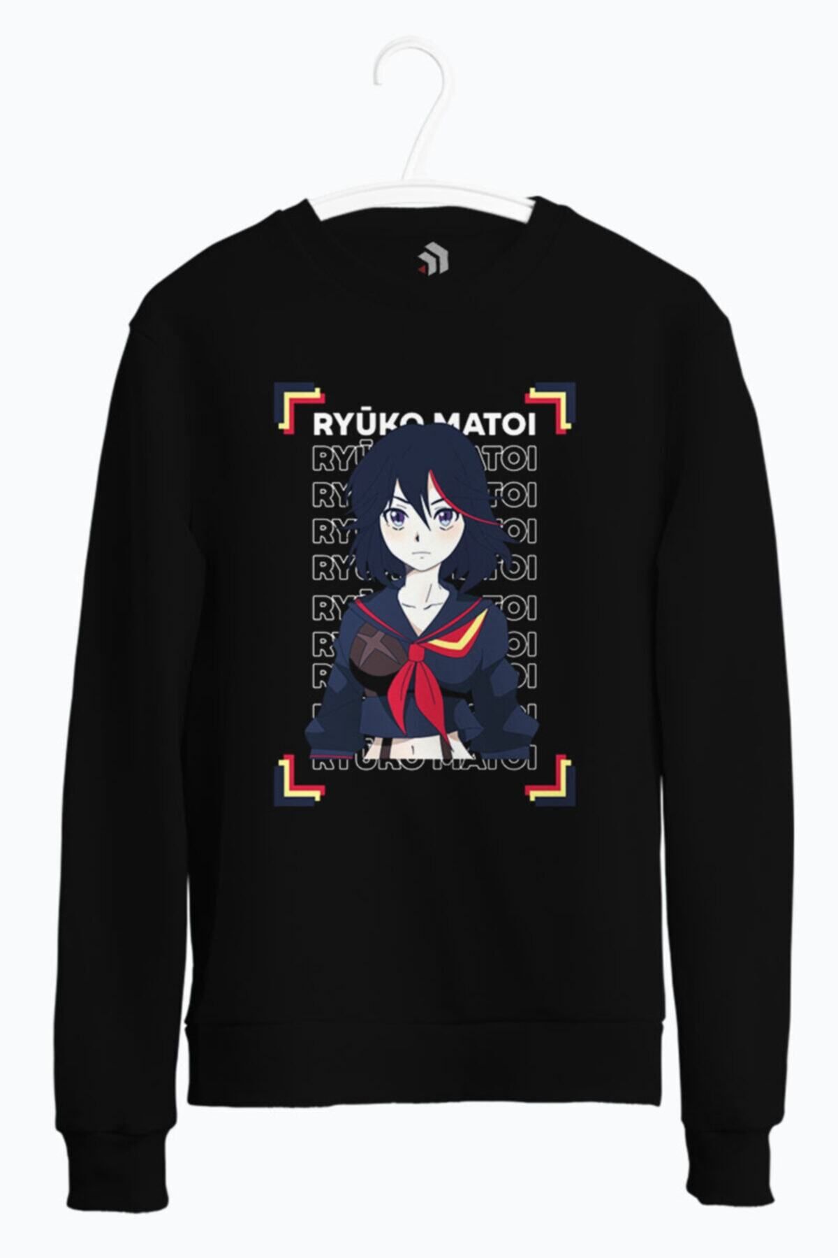 karikatürstore Killa La Kill Anime Baskılı Bisiklet Yaka Sweatshirt