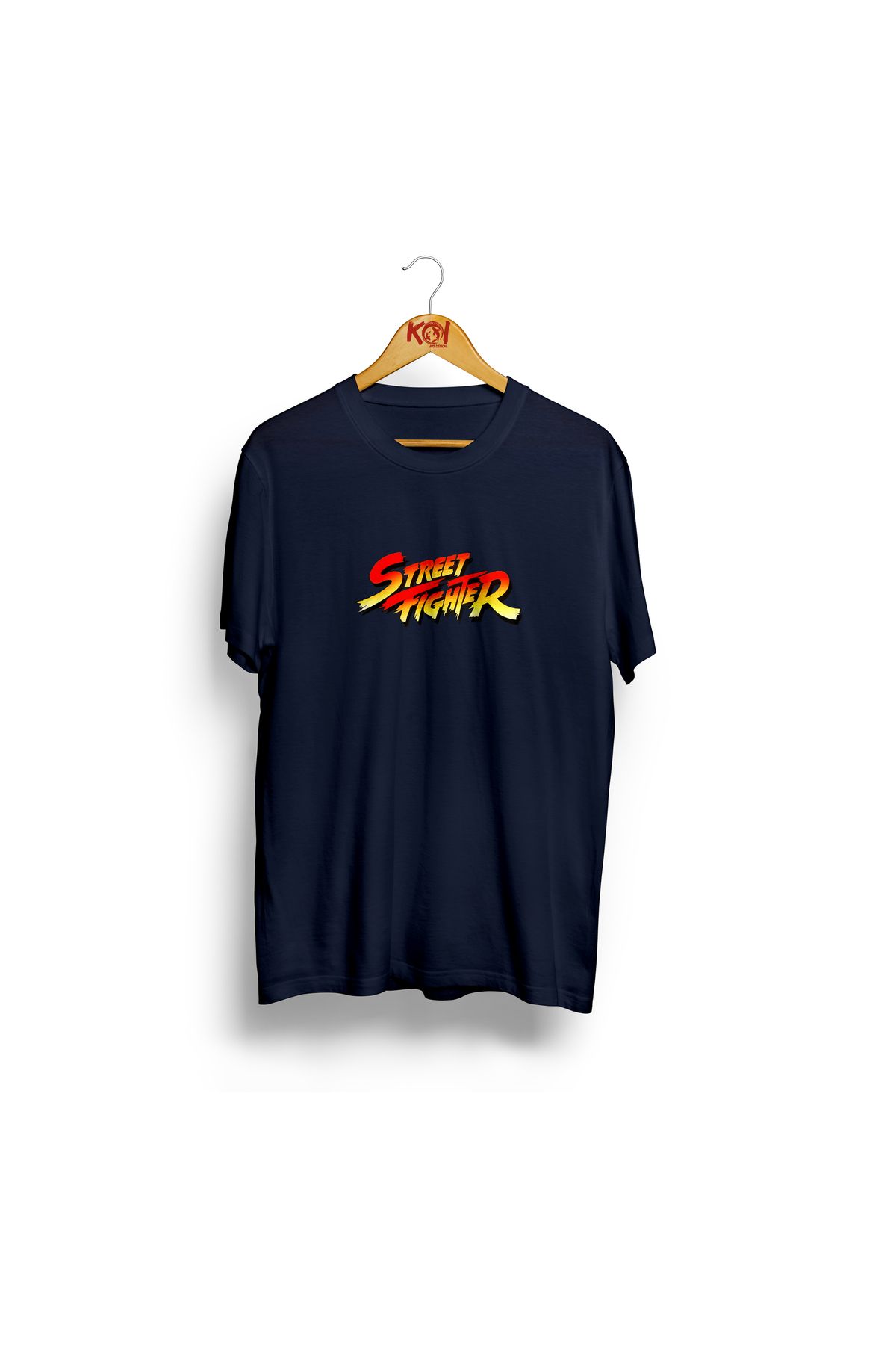 Butik Street Fıghter / Erkek Lacivert Renk T-Shirt / %100 Pamuk Premium Quality / Regular Fit