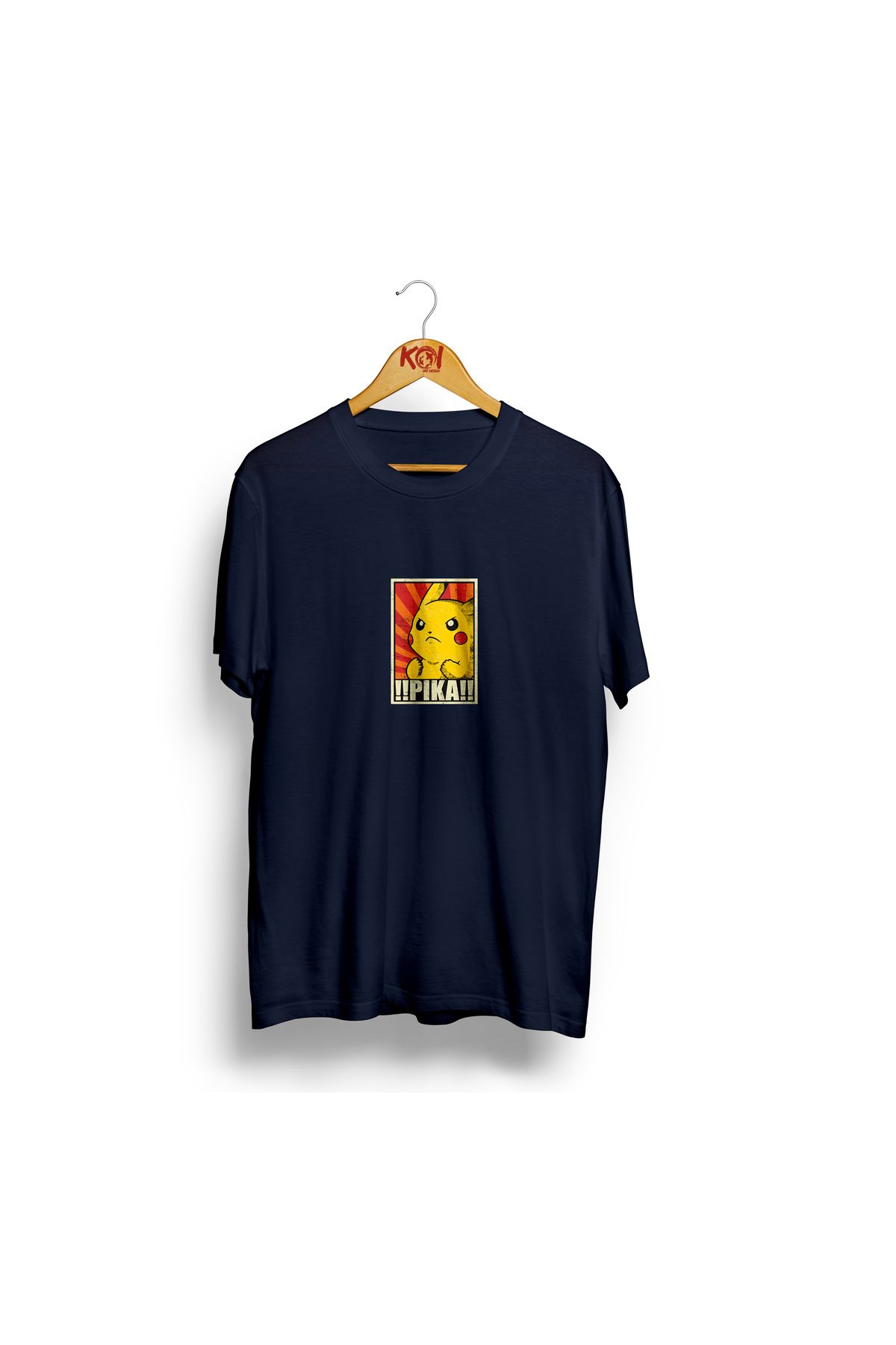 Butik Pıkachu Baskılı/ Erkek Lacivert Renk T-Shirt / %100 Pamuk Premium Quality / Regular Fit