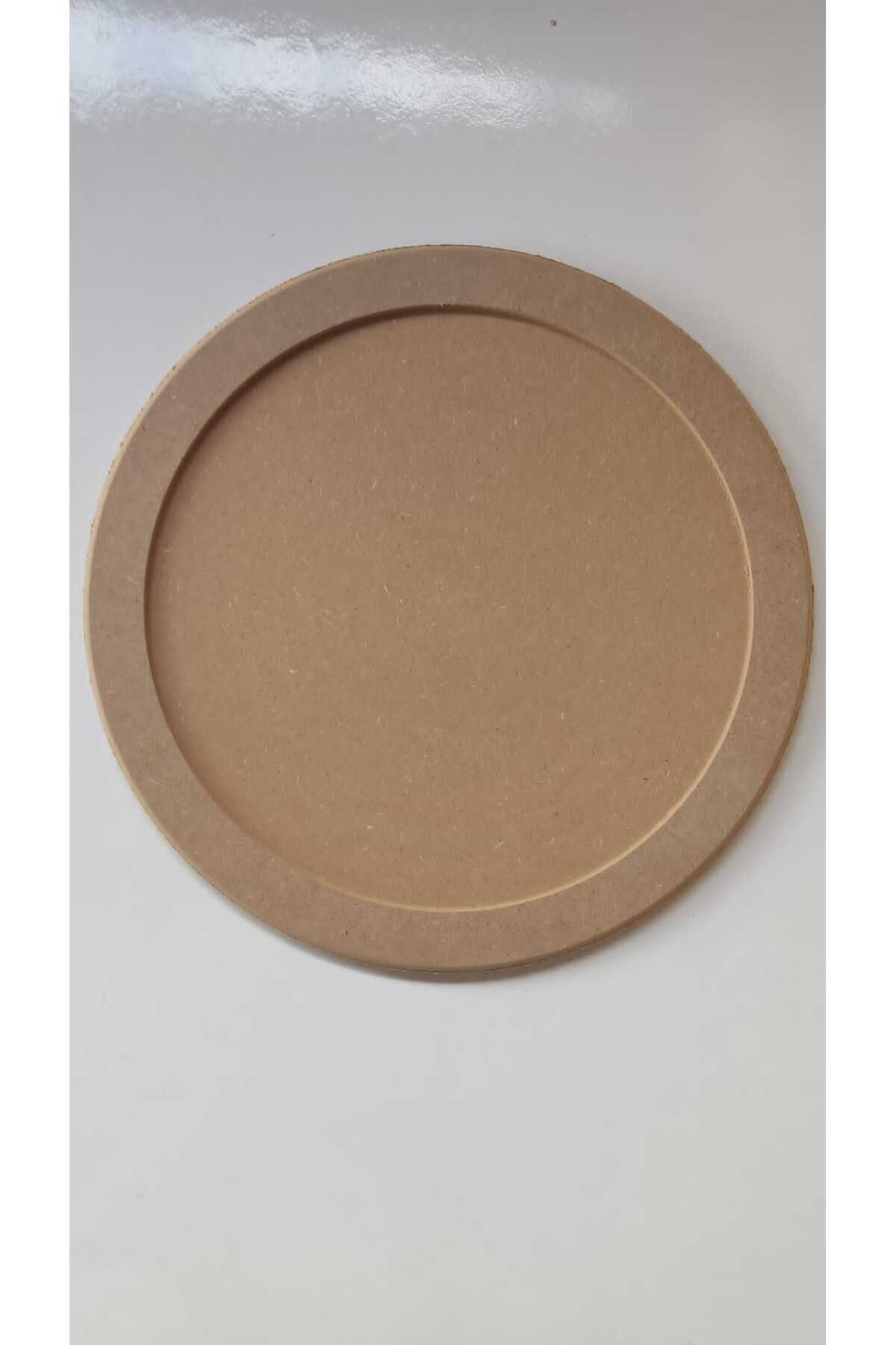 Saatistan Yuvarlak Oymalı MDF Pano 36cm, 10mm Kalınlık, Şık ve Dekoratif Tasarım