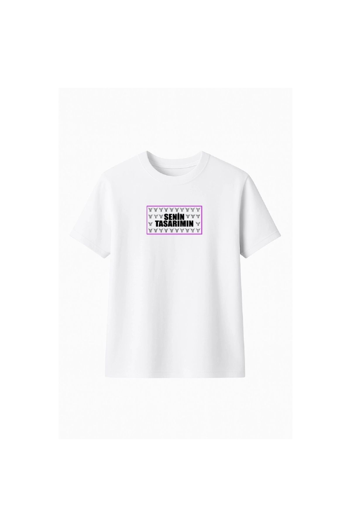 Marsilyan - Çocuk Ön Sizin Tasarımınız Basic Tshirt - Beyaz