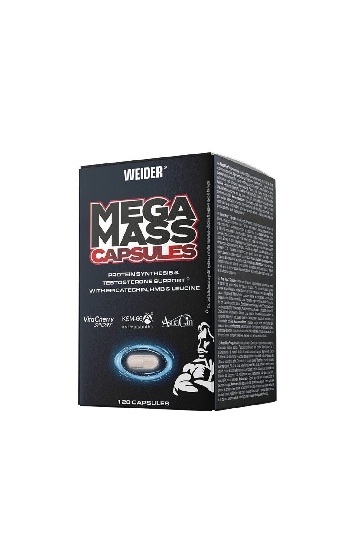 Weider WEİDER Mega Mass Capsules HMB - Ashwagan.dha.a 120 caps