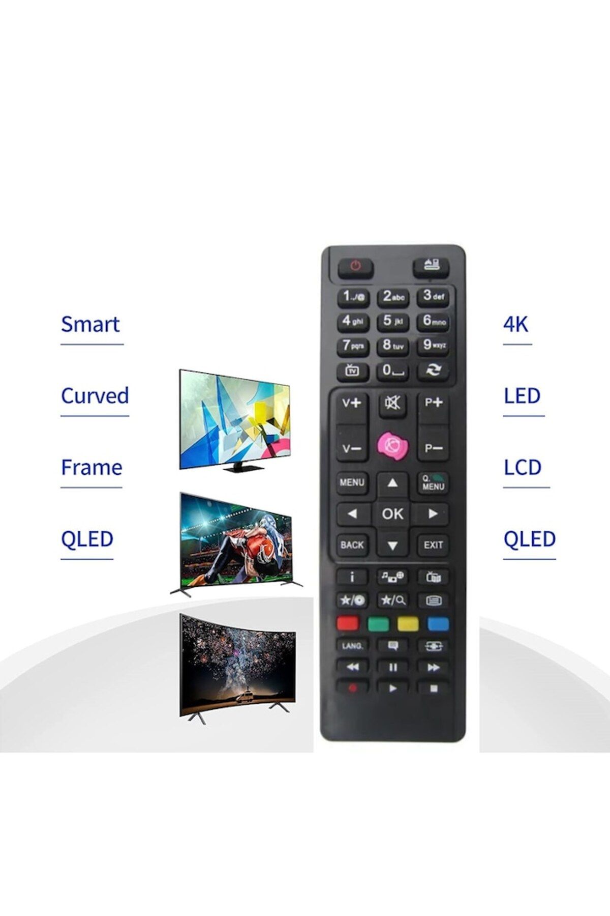 Bogadini-Universal Remote Control Compatible with Horizon RC4849 LCD/LED TV, Identical to the Original 3