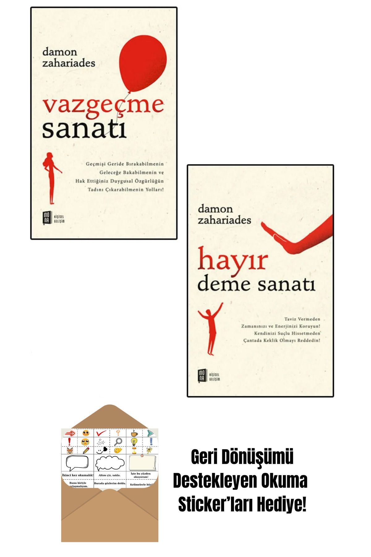 Mona Kitap Damon Zahariades 2 Kitap Set + Okuma Sticker'ları
