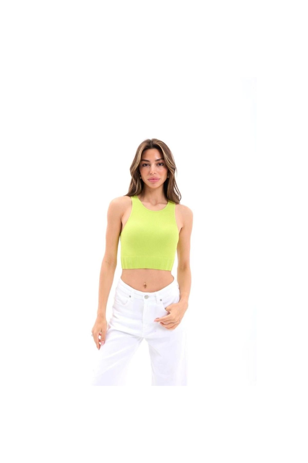 Marsilyan - 2502 YARIM T-SHİRT-YEŞİL