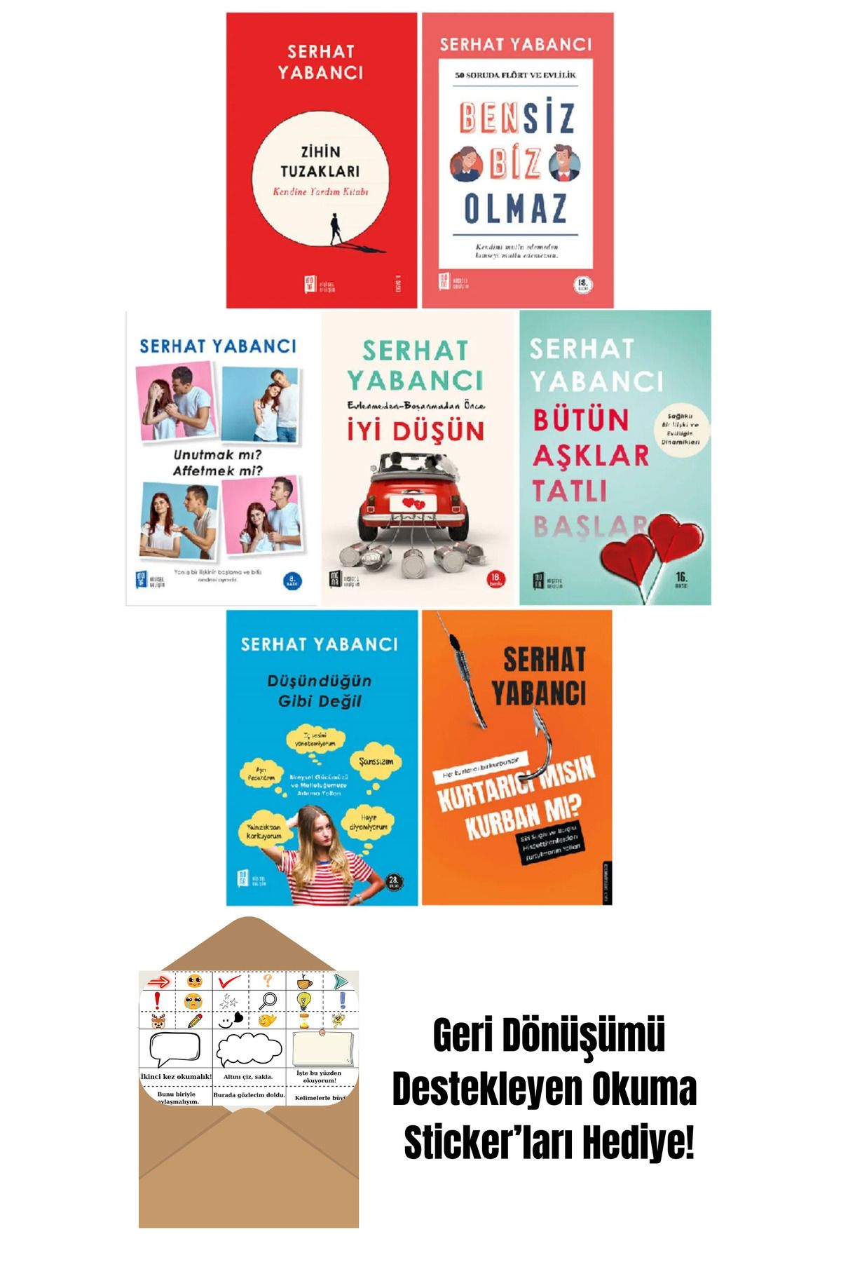 Mona Kitap Serhat Yabancı 7 Kitap Set + Okuma Sticker'ları