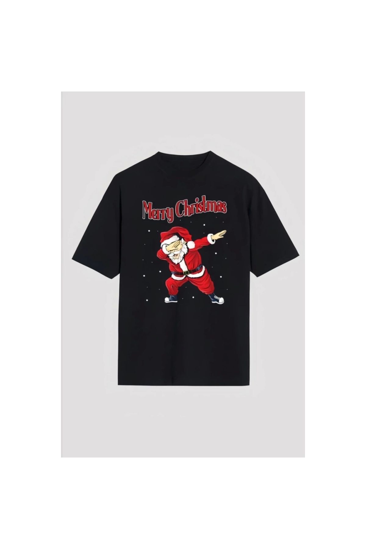 Marsilyan - Merry Christmas Baskılı Noel Babalı Tshirt