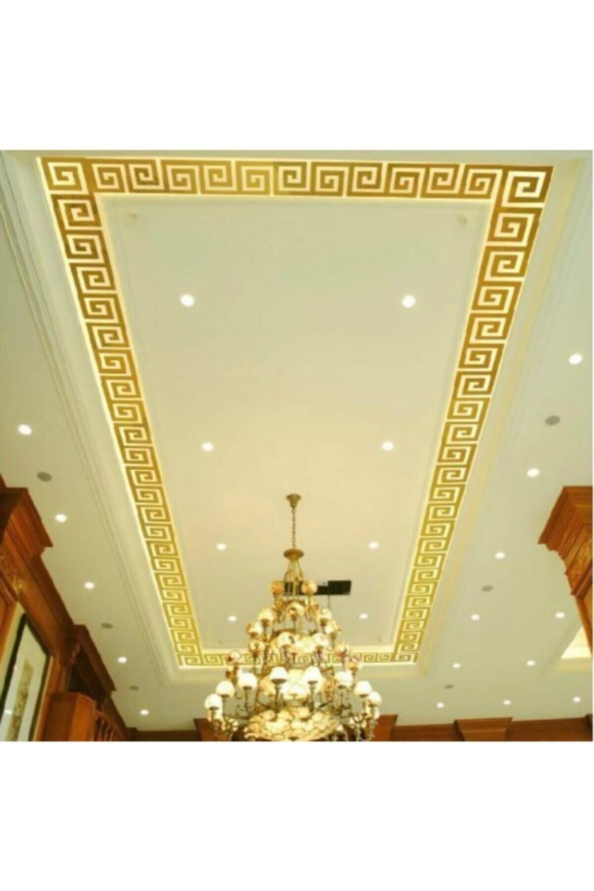 Saatistan Şık 7x7cm Gold Pleksi Ayna, Tavan ve Mobilya Dekoru, 10x Bordür