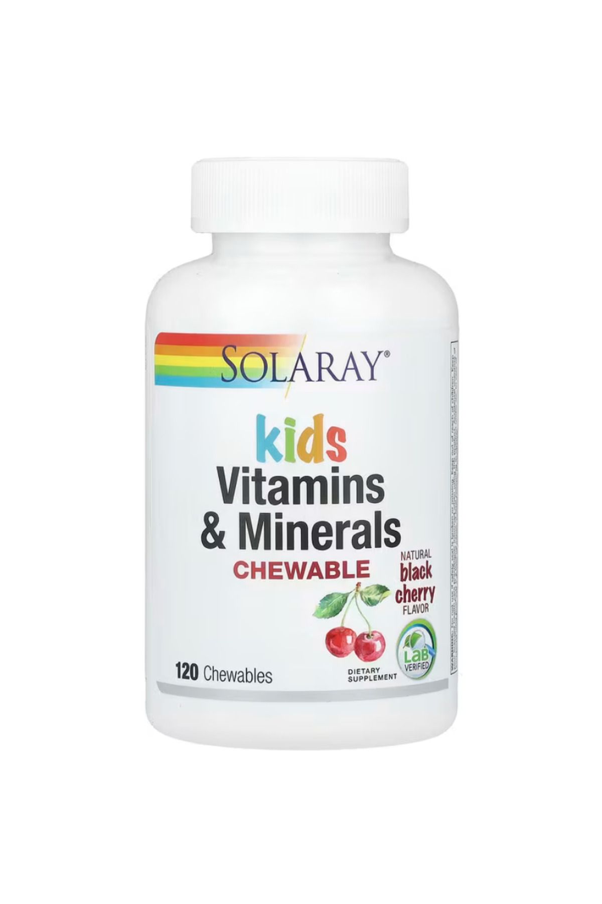 Solaray , Kids Vitamin & Minerals Chewable, Natural Black Cherry, 120 Chewables