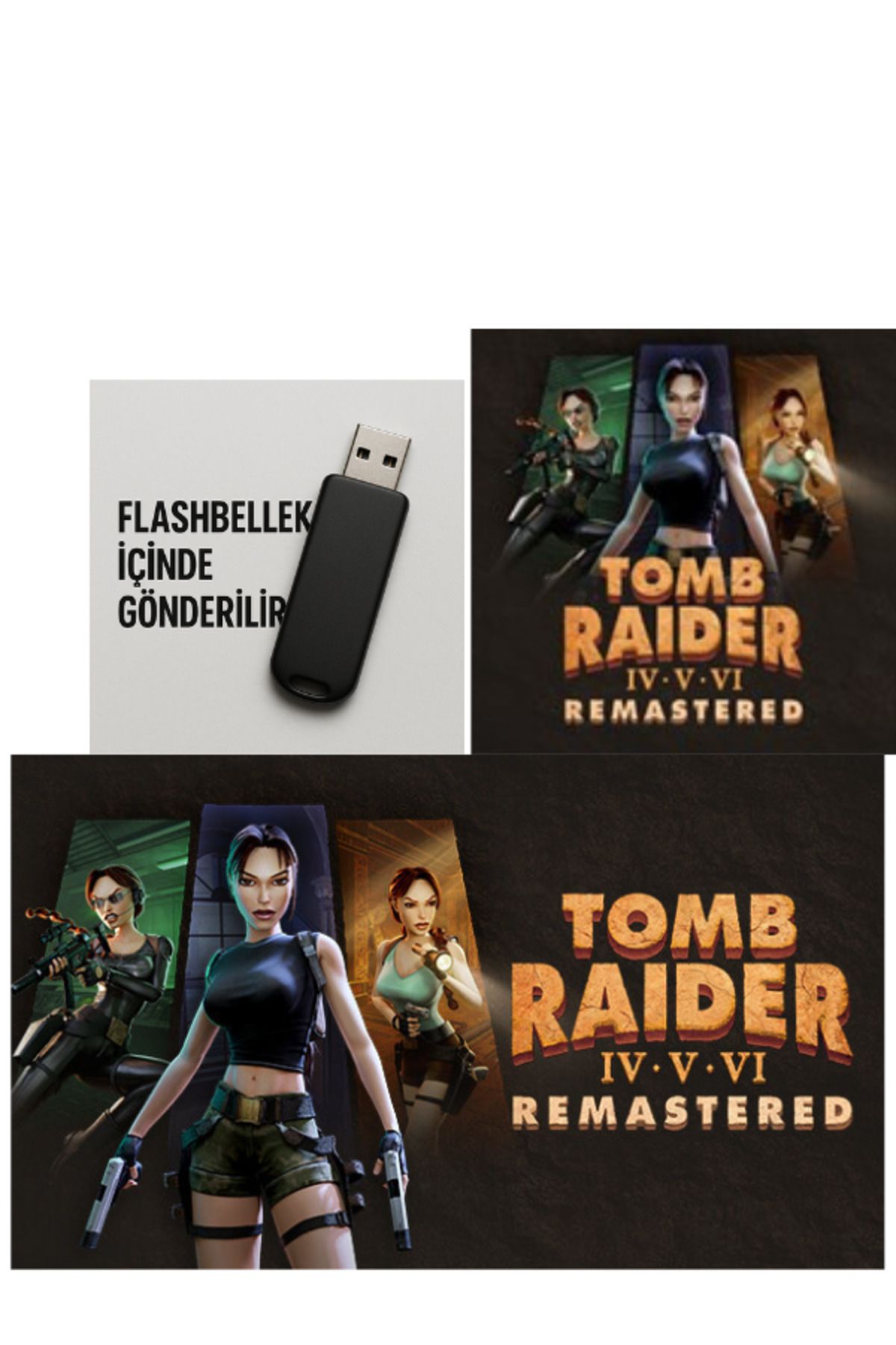 Tigdes 🎮 Tomb Raider Remastered 4-5-6 PC Oyunu | 3’lü Seri | 4K Destekli | Flash Bellekli Kurulum | Türkçe