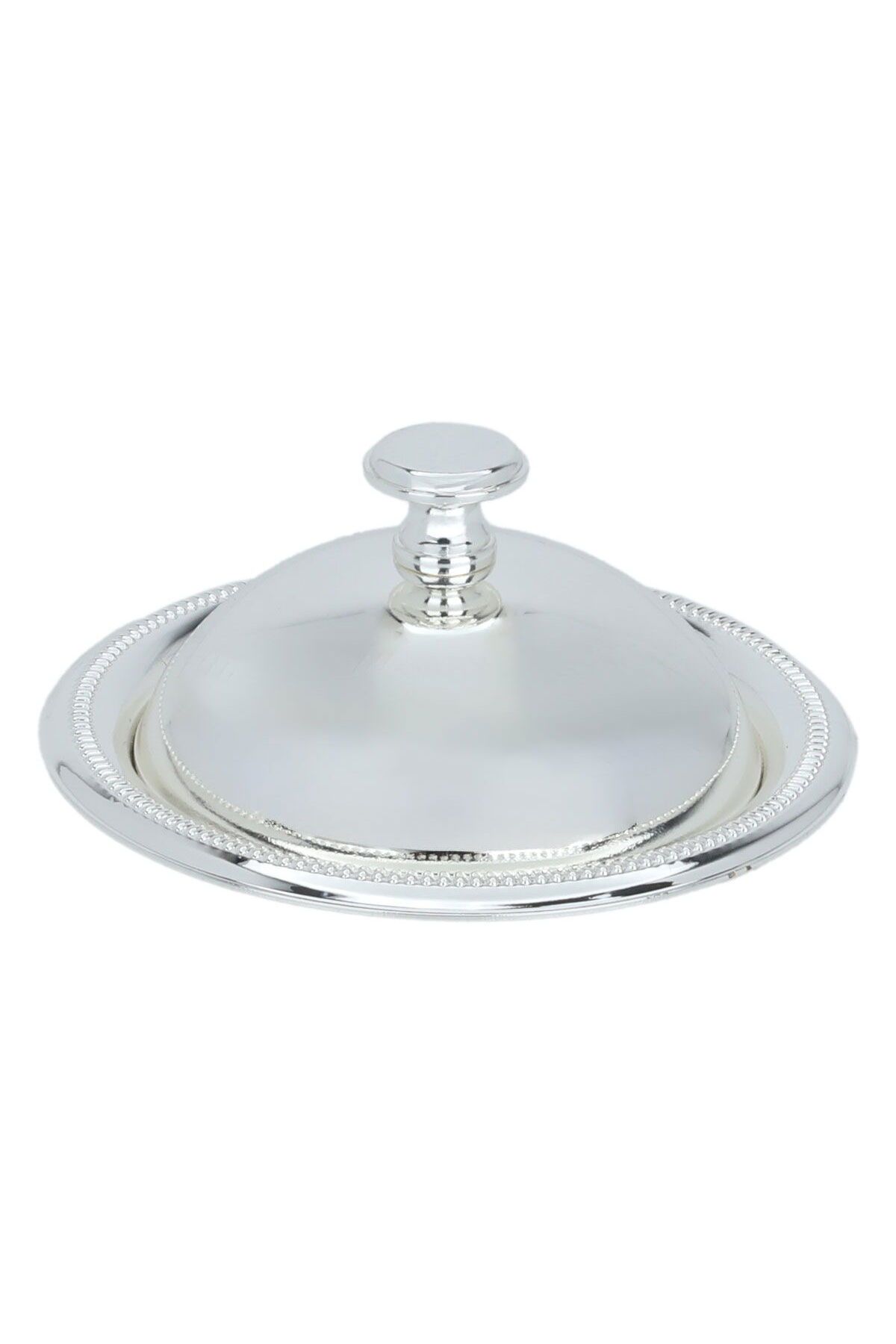 Alsaif Gallery-Steel Tamriyah by Alsaif Gallery, 11 cm, Circular, Engraved, with Lid - Silver 1