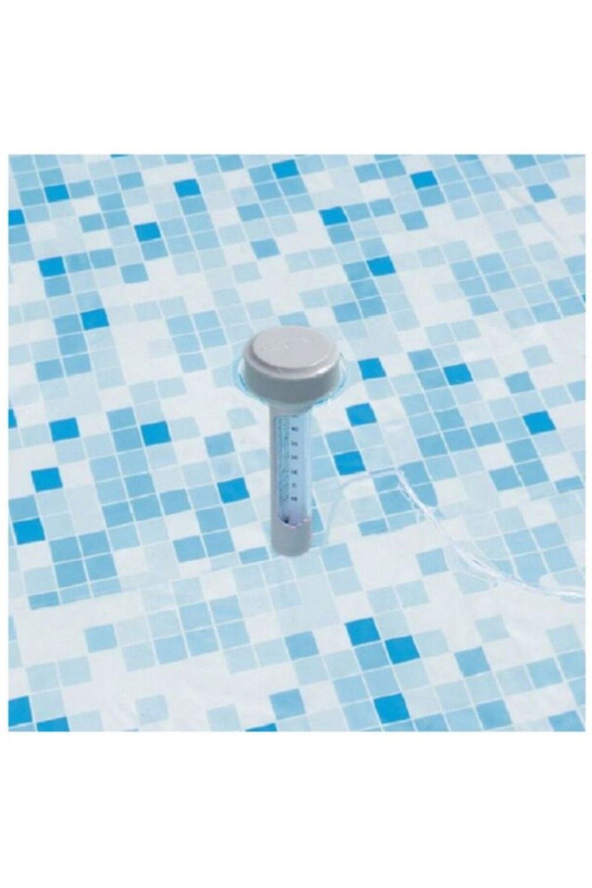 OEM-Floating thermometer with string for measuring water temperature in swimming pools, 19 x 5 cm, White 5